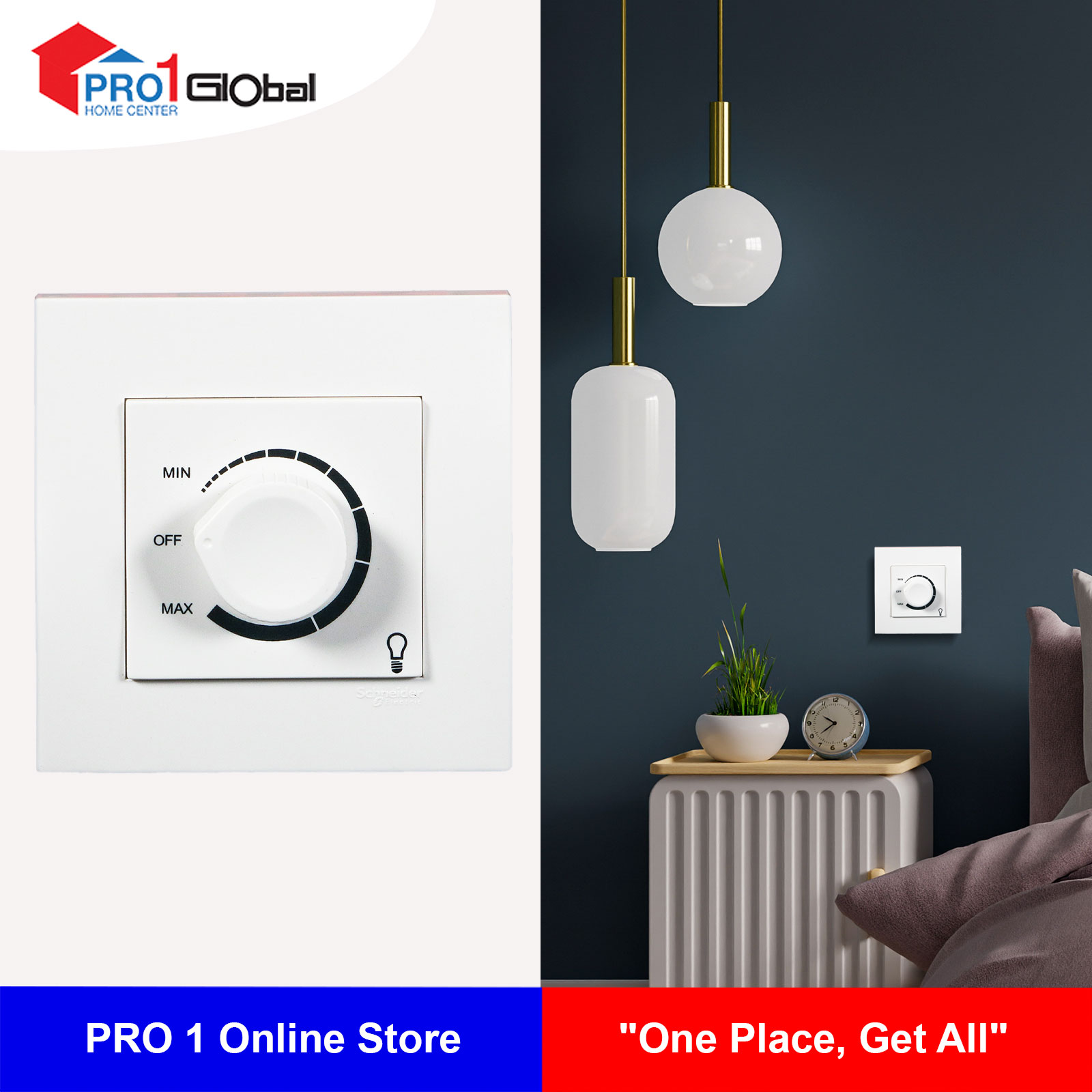 Schneider Vivace 1G 400W Light Dimmer