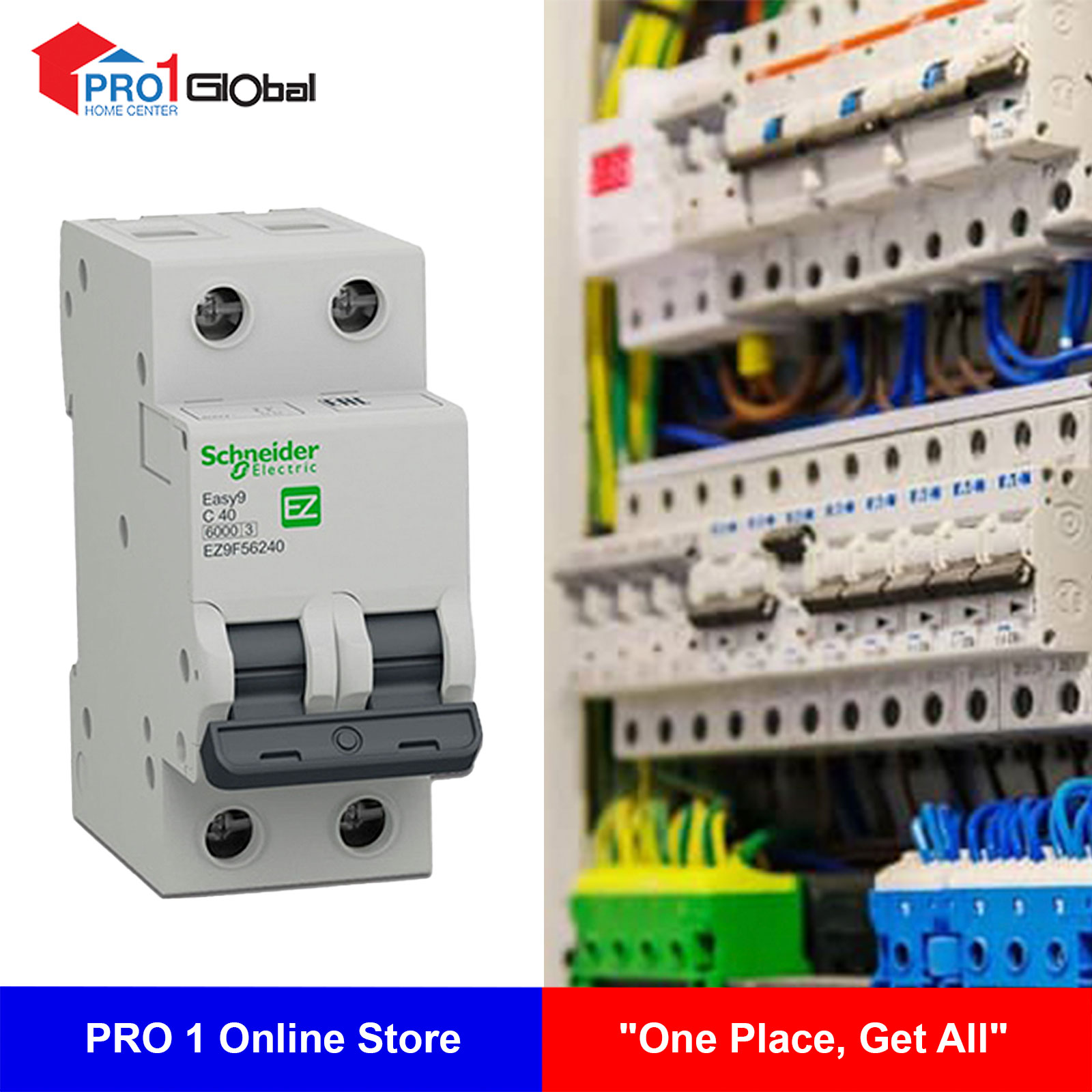 Schneider MCB Breaker EZ9F56240 2Px40A