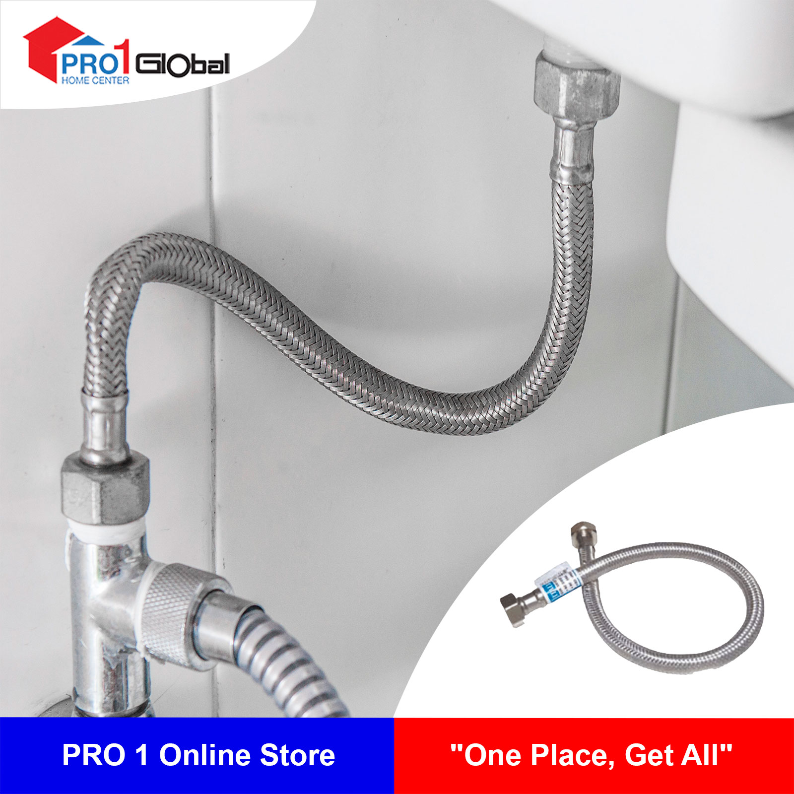 DM Stainless Steel Hose DM-16 (40 cm /16in)