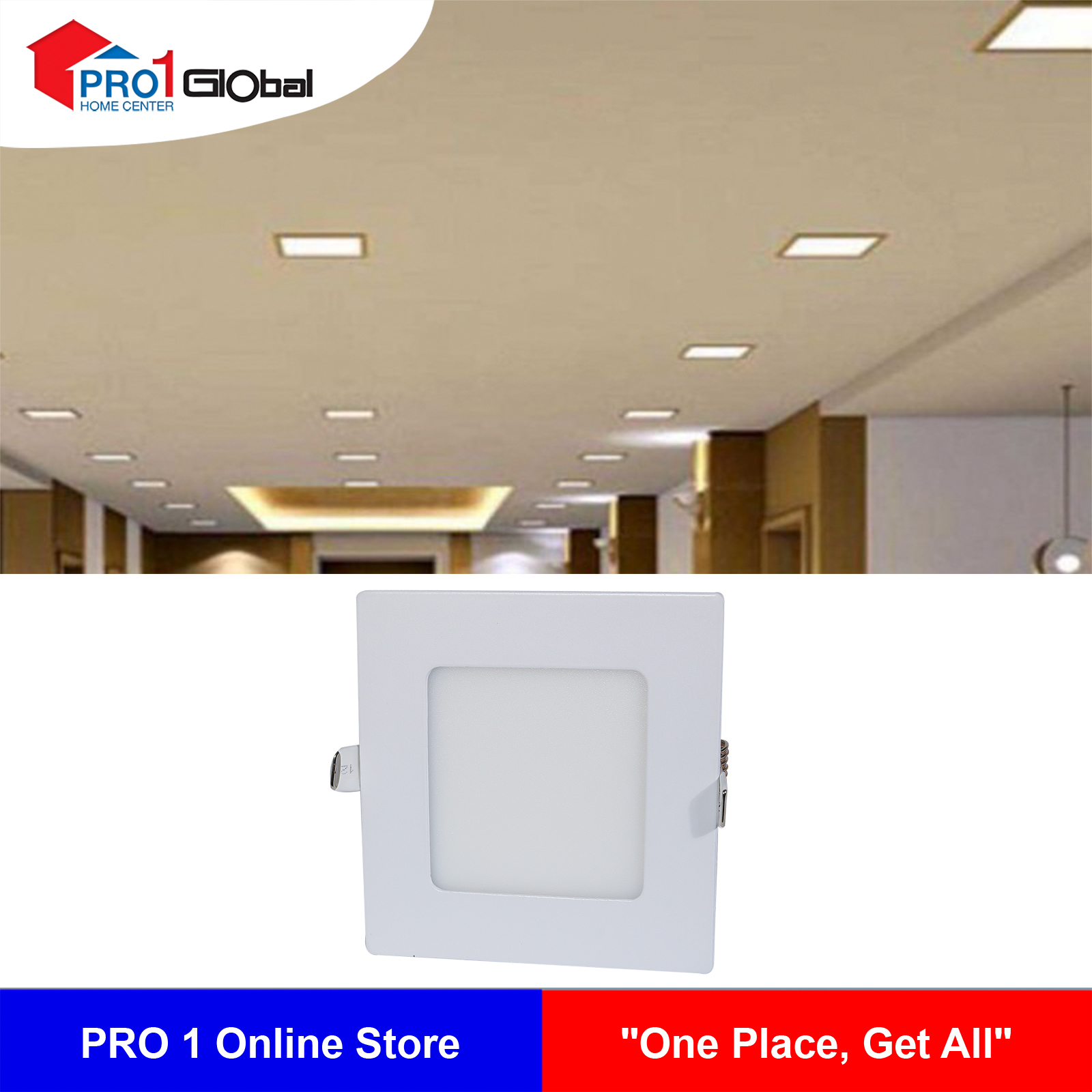Ganva LED Downlight 6W Square Warm White GHZB-6W 