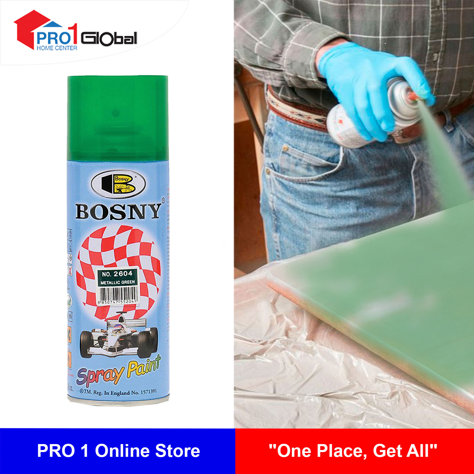 Bosny Spray 2604 400CC Metallic Green