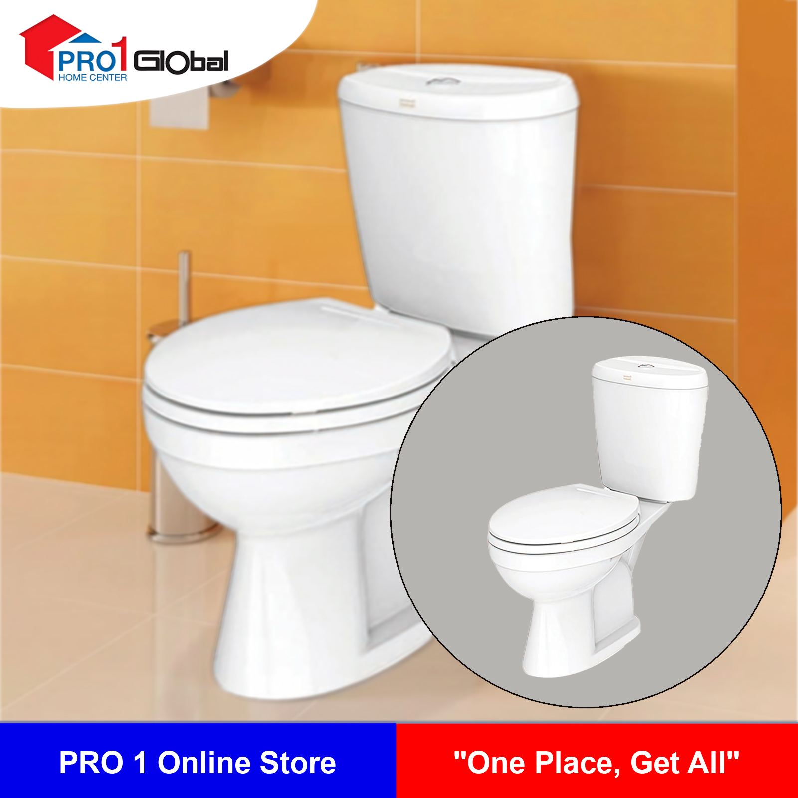 AMERICAN STANDARD Two Piece Toilet S-Trap TF-2696