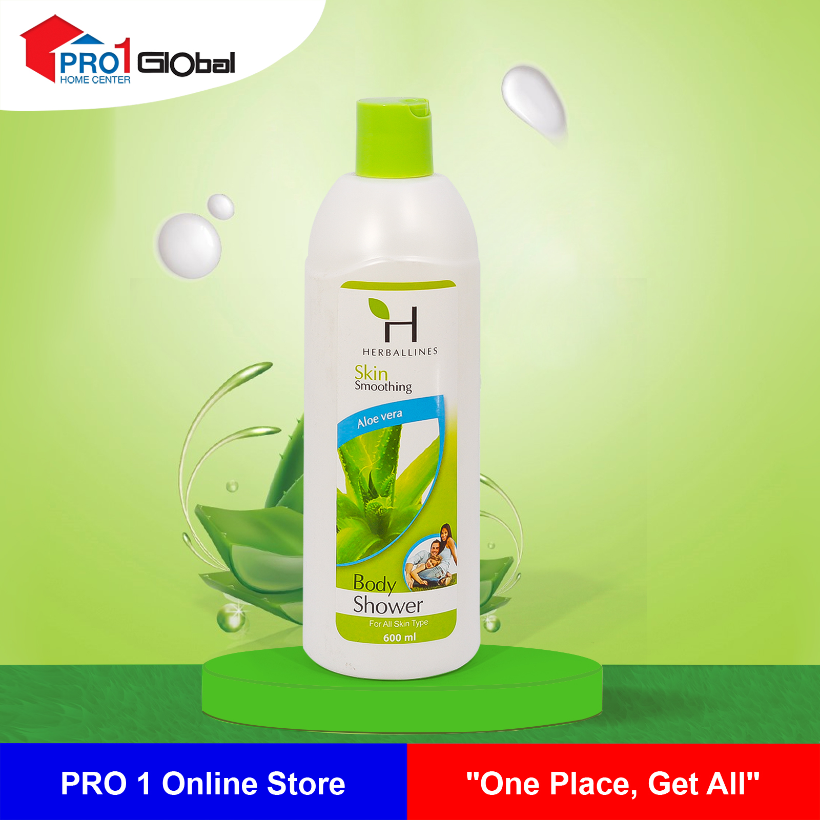 Herballines Body Shower Aloevera 600ml