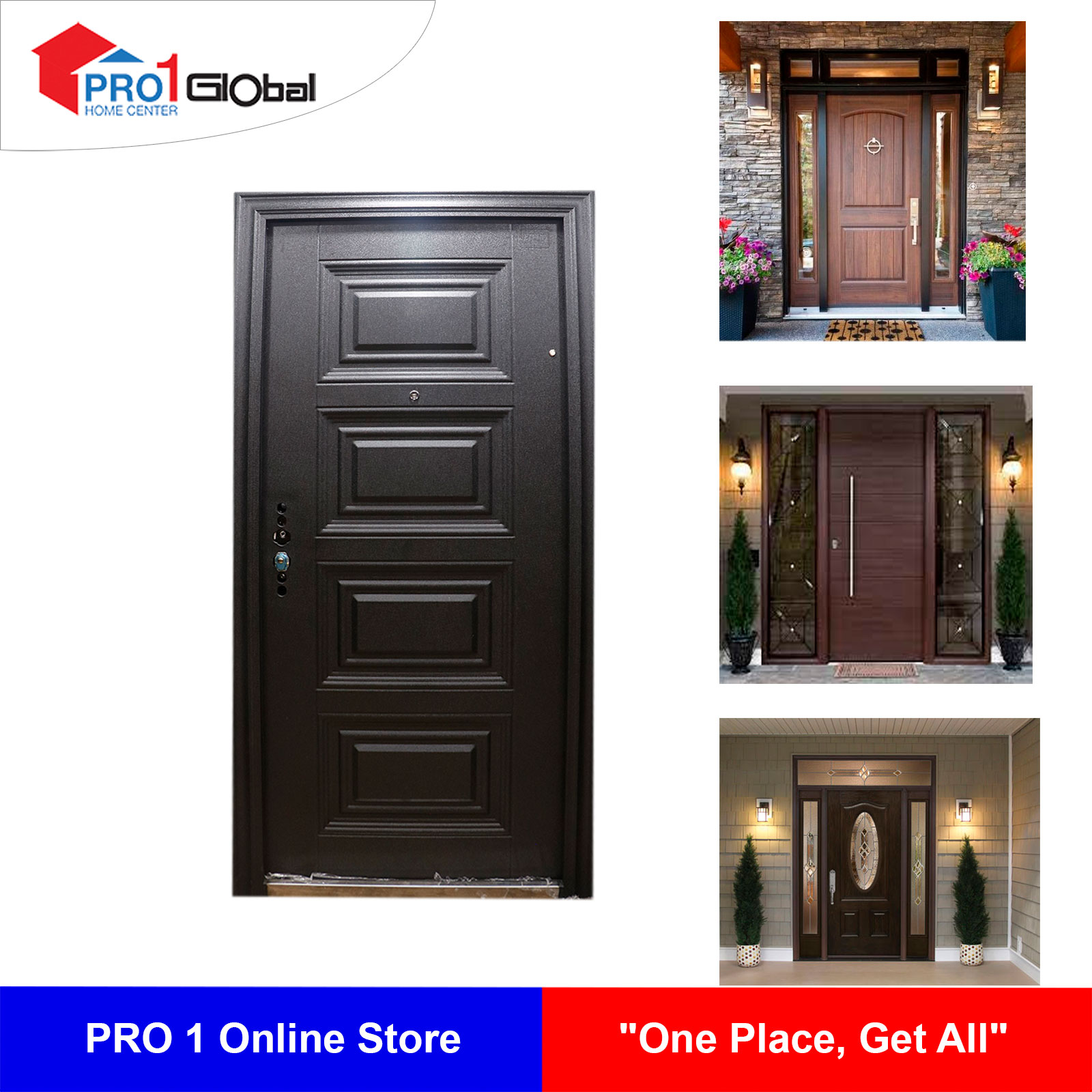 HERO Steel Door H003 (Stand) 2050 × 960 × 50 MM (RHO) 0.5 / 1MM