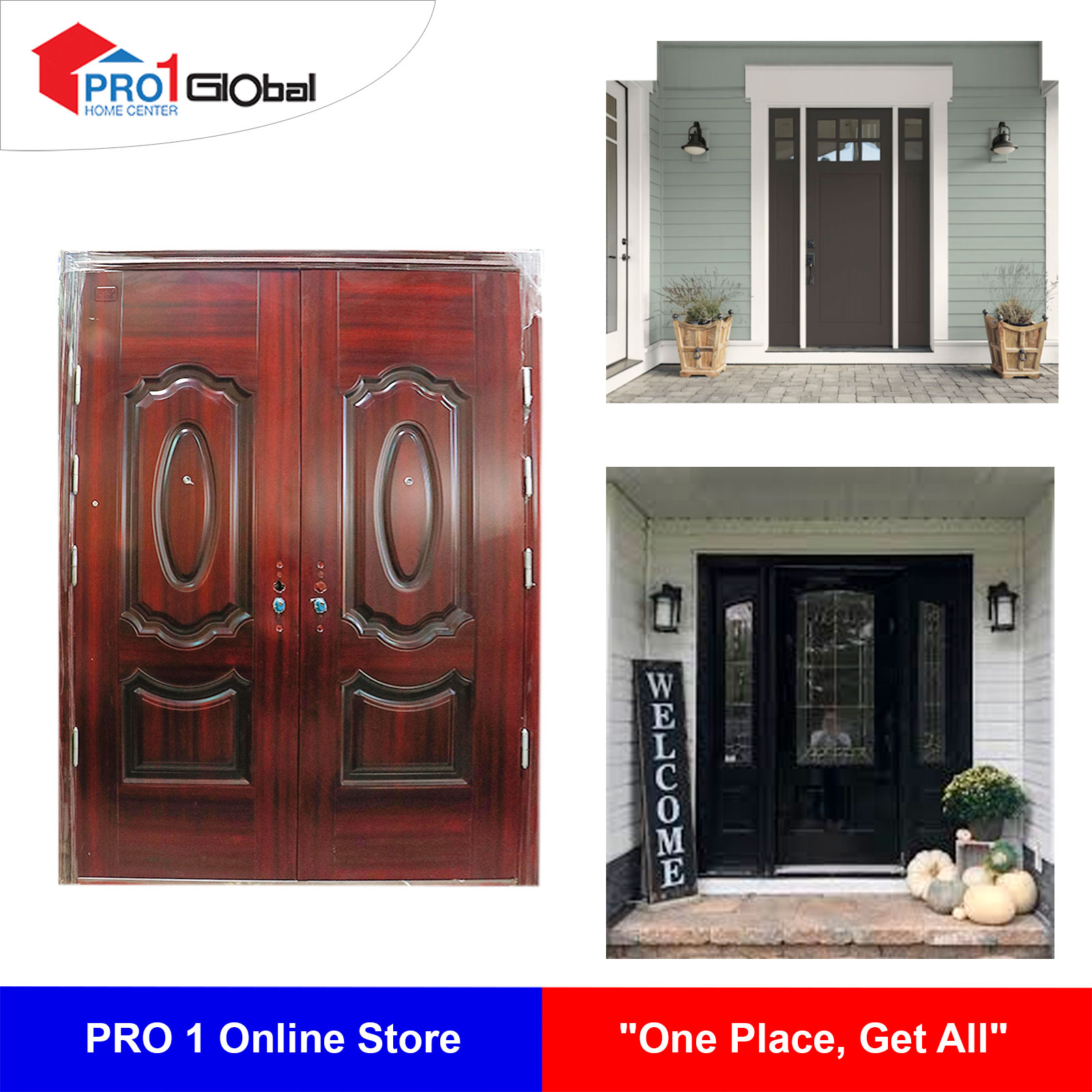 HERO Steel Door H004 (Main) 2050 ×1500×70 MM (Inside) 0.5/1 MM