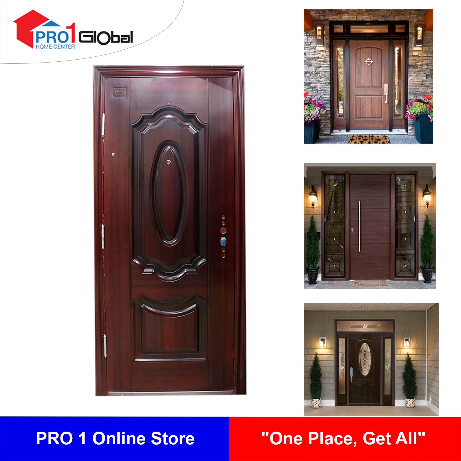 HERO Steel Door H004 (Stand) 2050 × 960 × 50 MM (LHO) 0.5 / 1MM