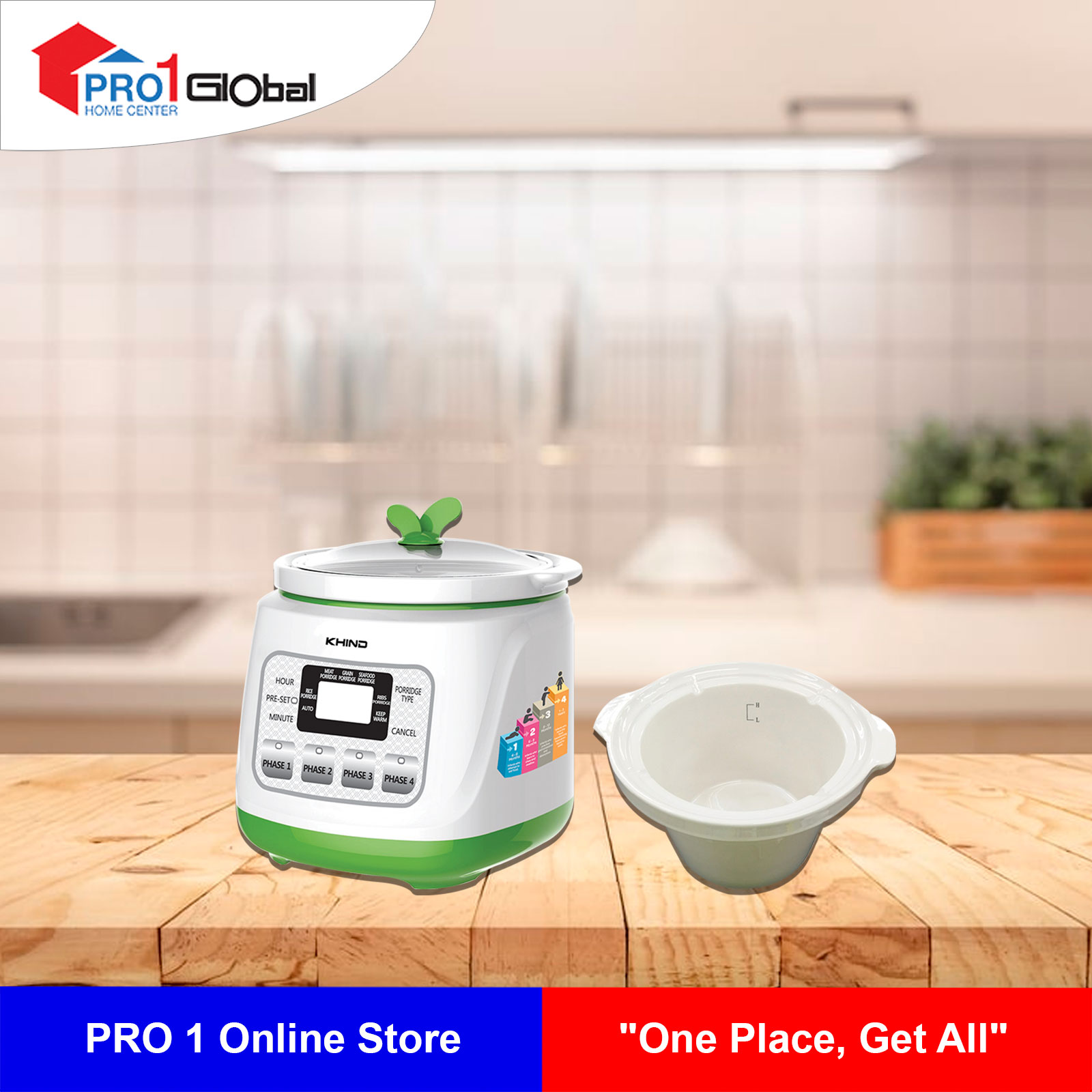 KHIND Baby Porridge Cooker BP12 (1.0 Lit)