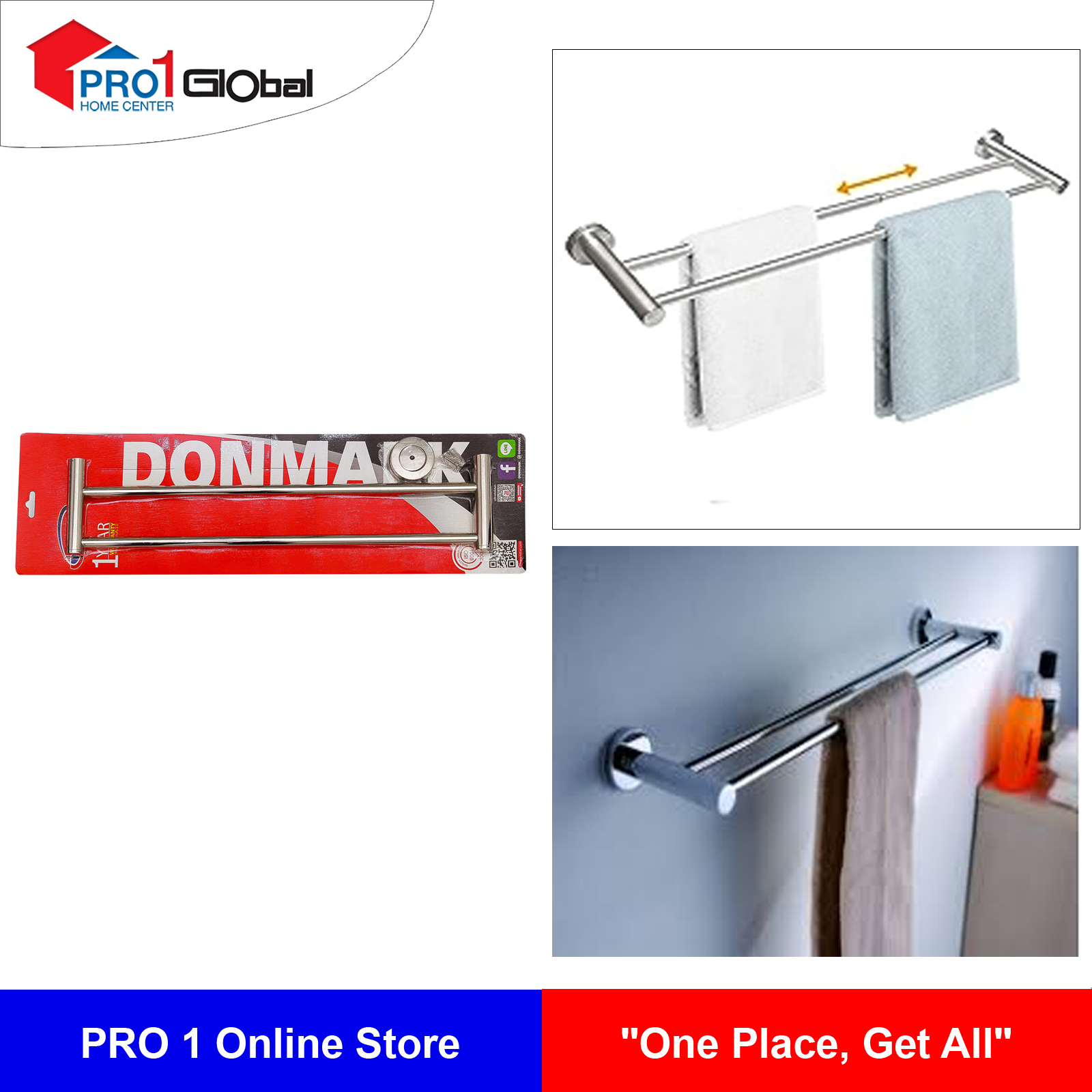 DM Towel Bar Stainless Steel 201 DM BF-A22 (60 cm)