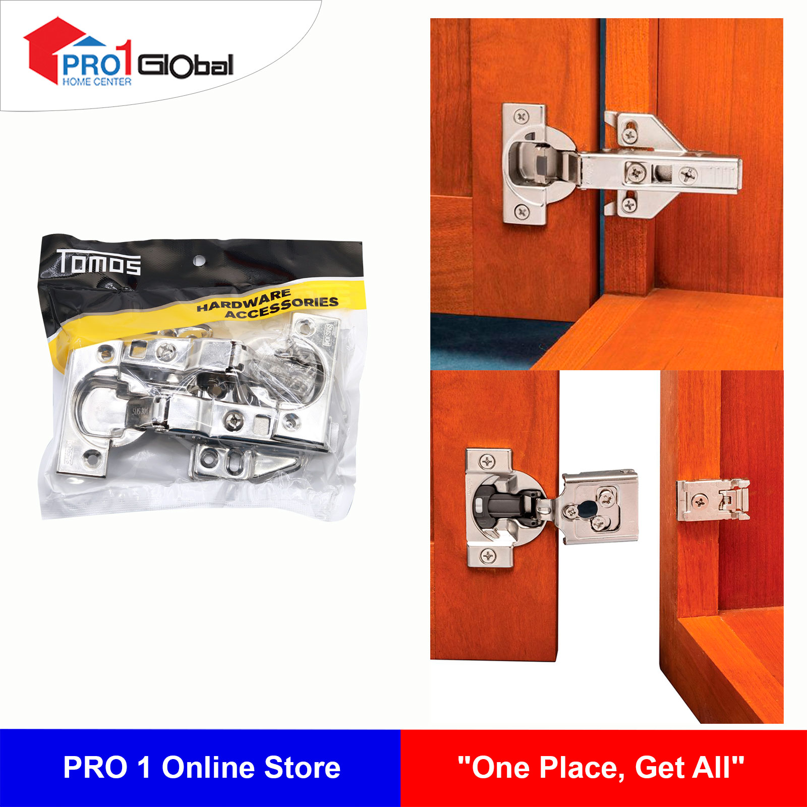 Tomos Steel 304 Hydraulic Hinges OKY11 C2 Silver(2pcs)