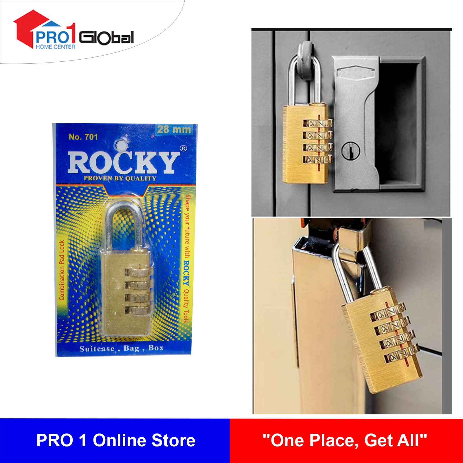 ROCKY Password Lock No.701 28mm
