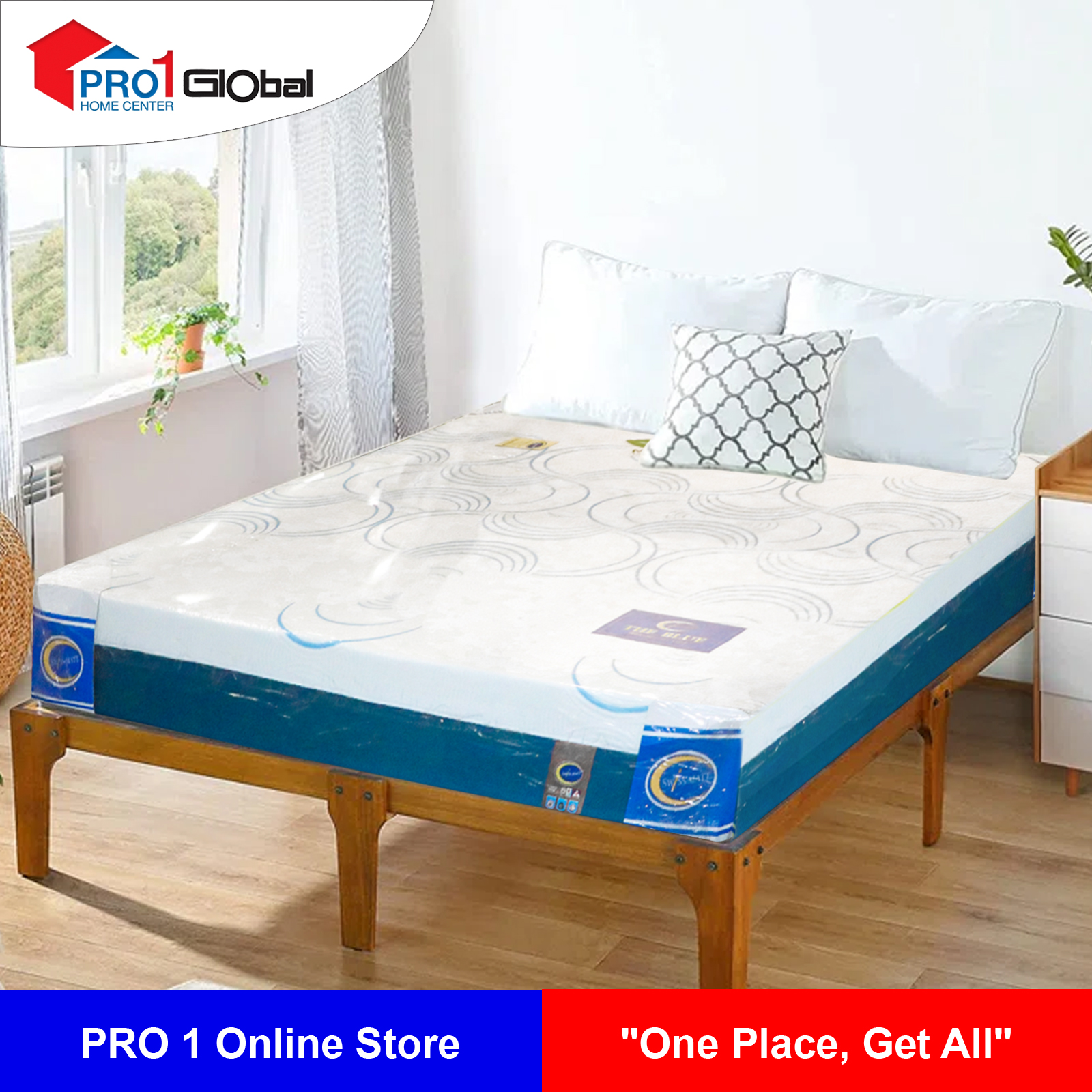 Swiss Matt The Blue Cooling Memory Foam Mattress (6ftx6.5ftx10in )