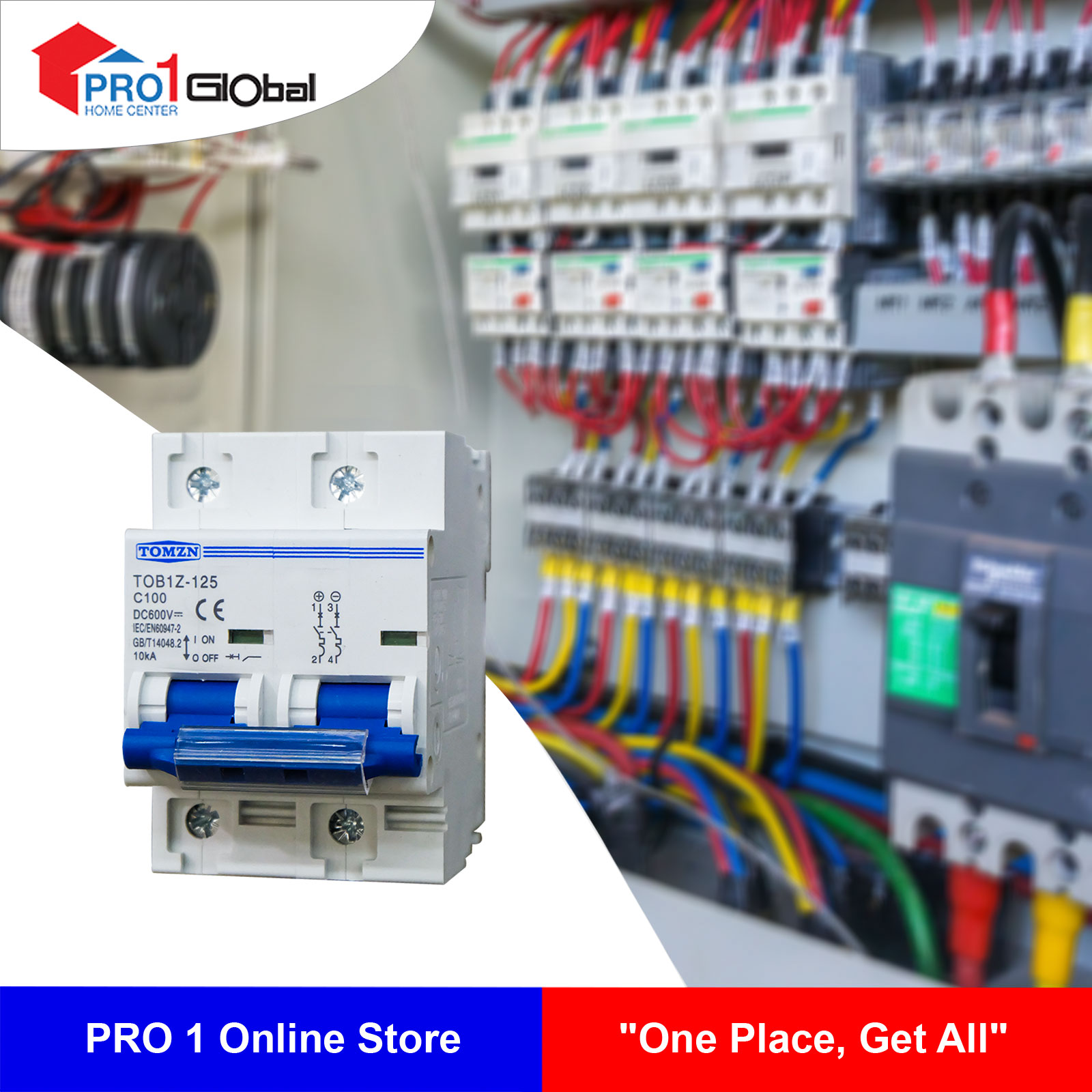 (Discon) TOMZN DC MCB Breaker 2Px100A DC600V