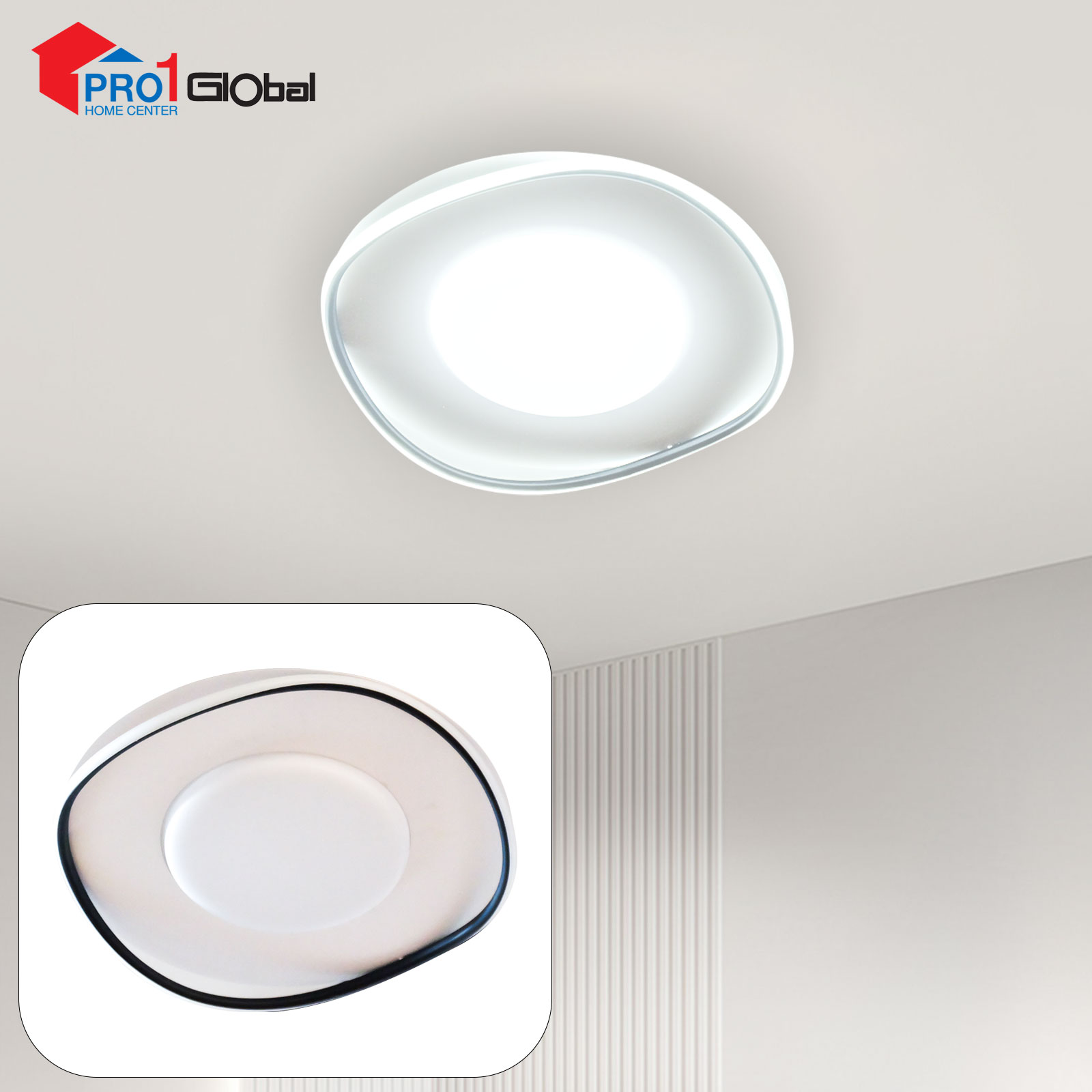 AGLOW LED 3 Colour Dimming Ceiling Lamp BL31007-4 85W (50x70cm)