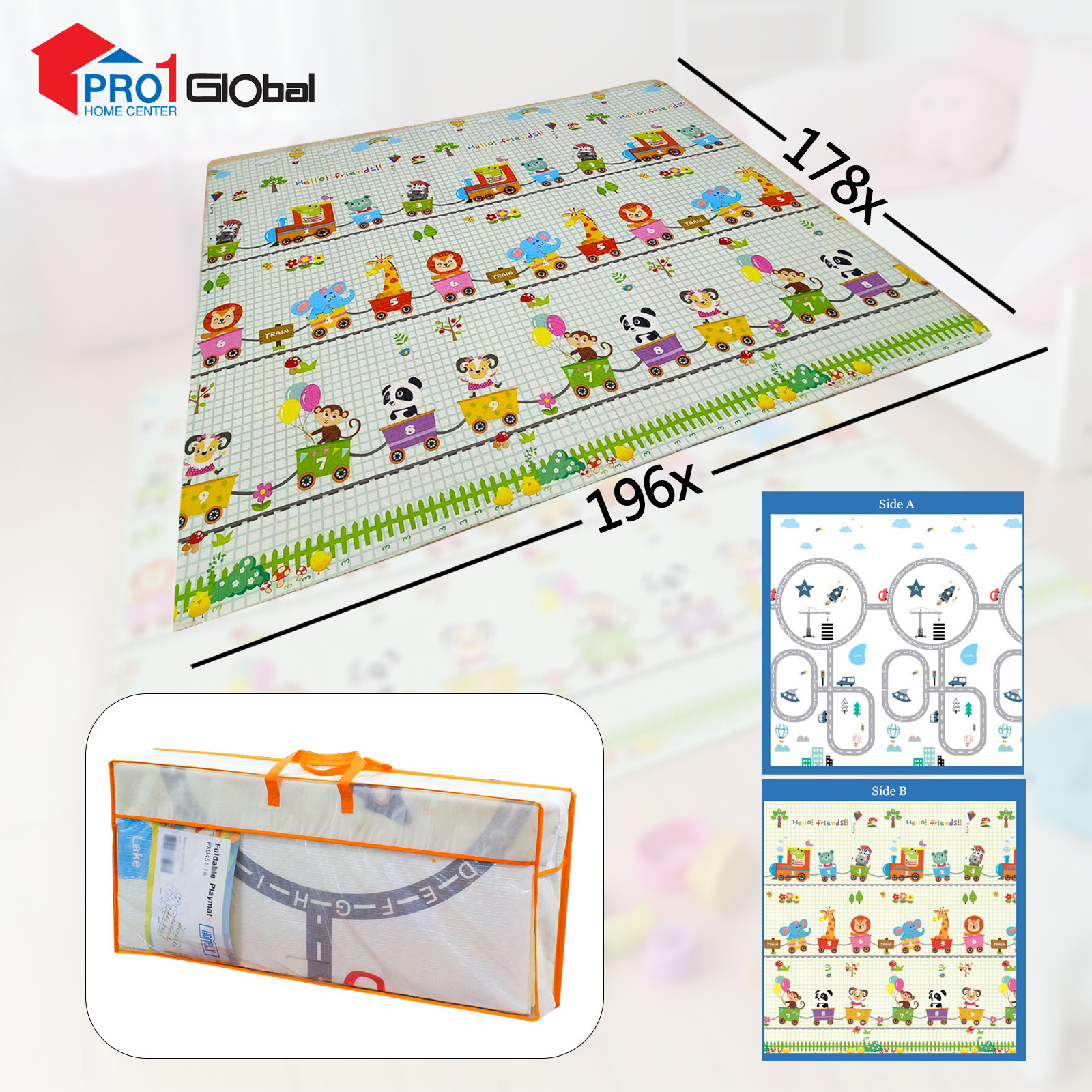 Homely Foldable Playmat PXD451-1A (178x196x0.9)cm