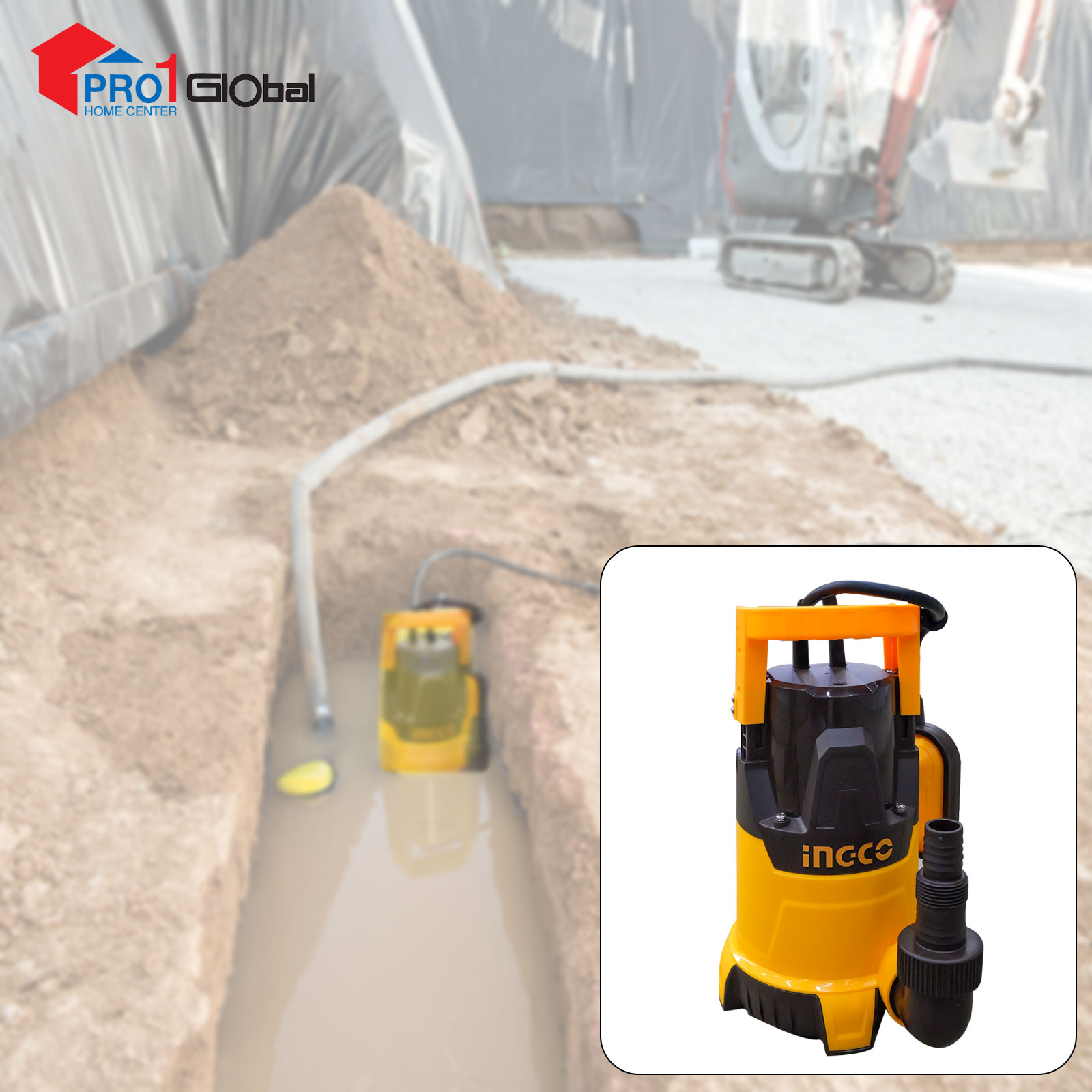 INGCO Submersible Water Pump SPC4008 (0.5Hp)