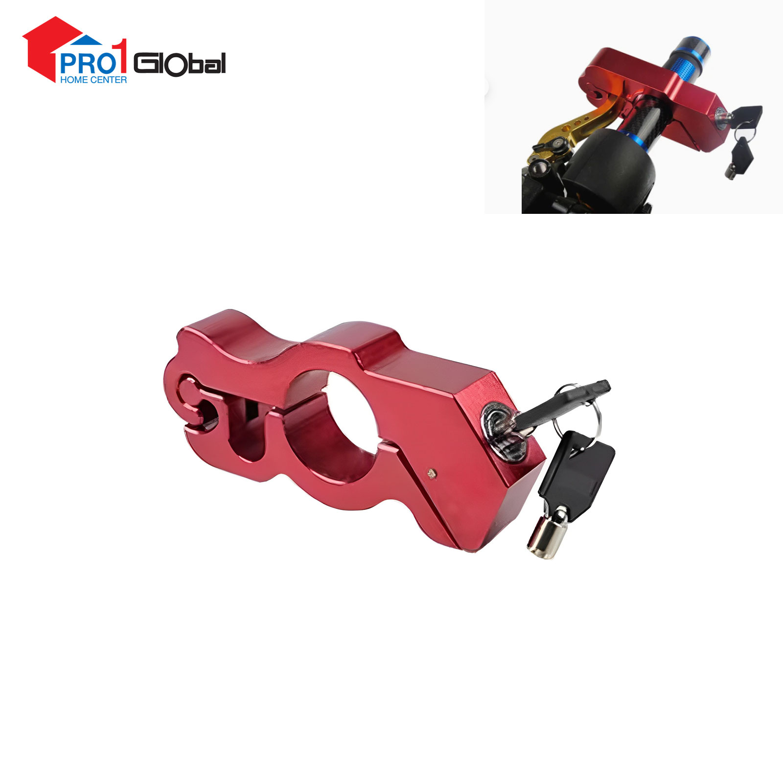 Tomos Handlebar Lock SCA6802 13mm Red