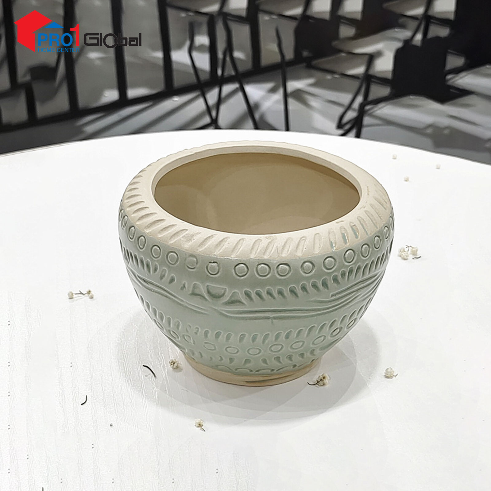 BLOOM Ceramic Pot CD12-08 (12Wx12Lx8.5H)