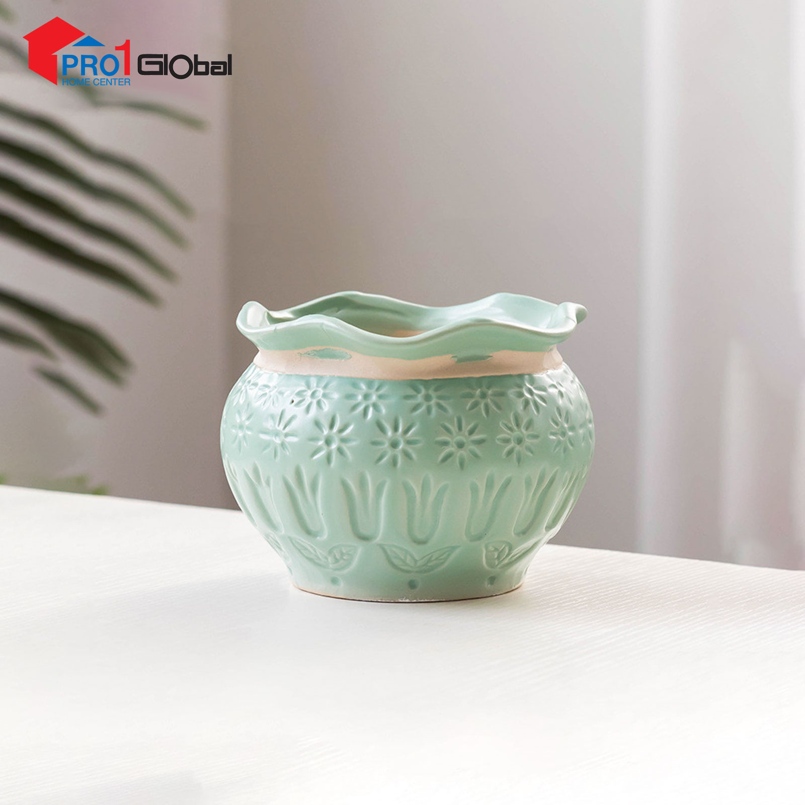 BLOOM Ceramic Pot CD12-10 (12Wx12Lx9H)cm