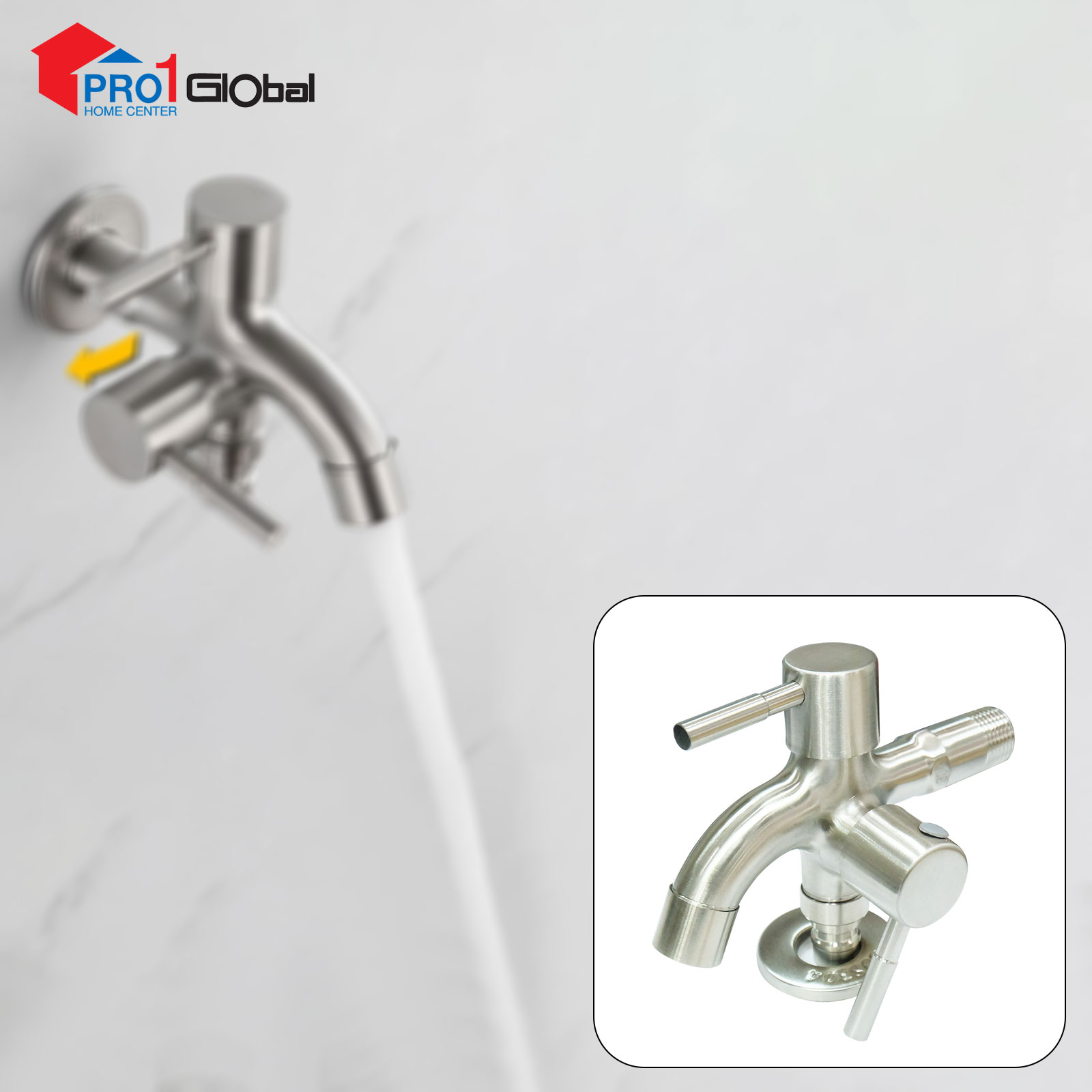 DM  Two Way Wall Faucet  DGS-7208