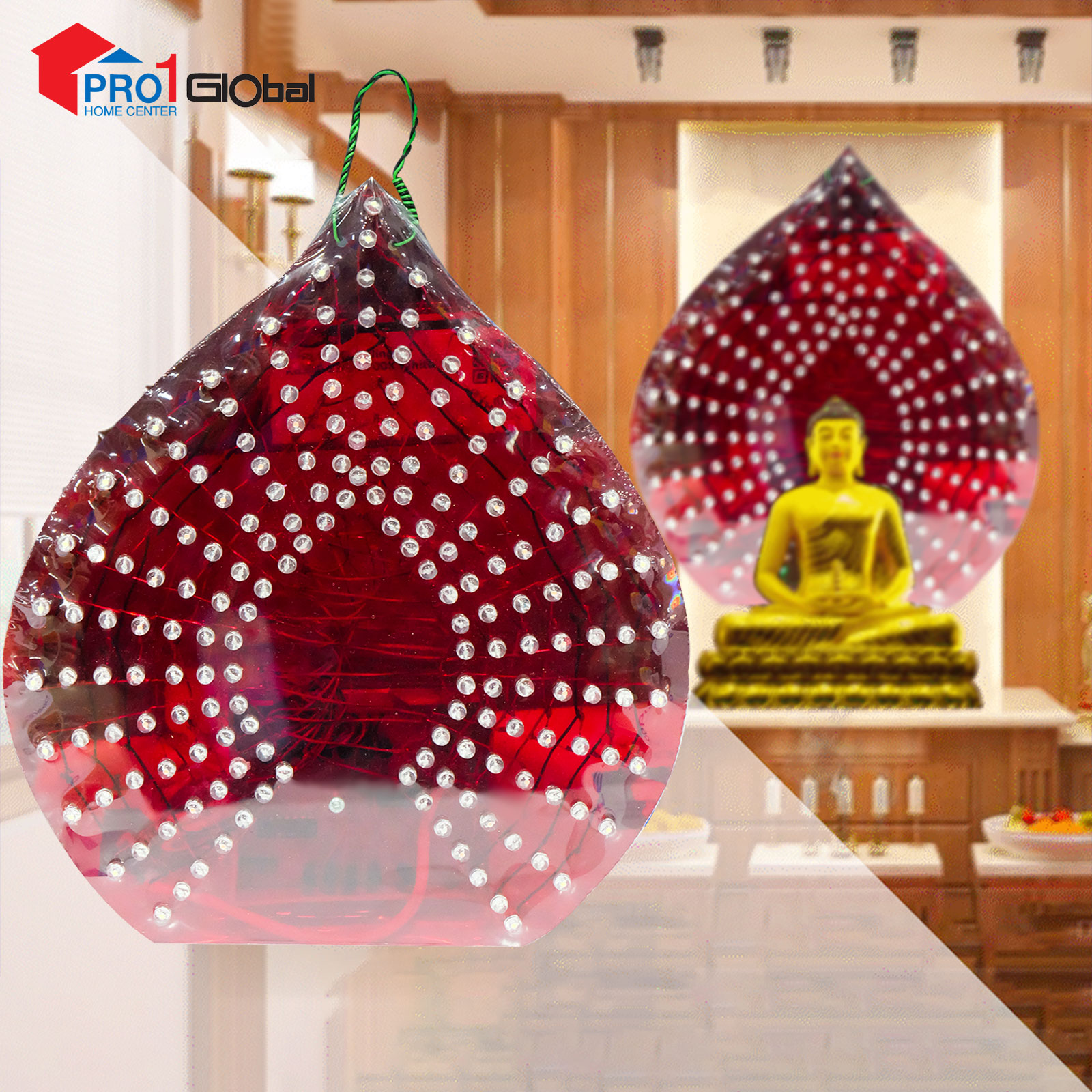 Buddha Halo Light 8in Digital (Bayan Leaf)