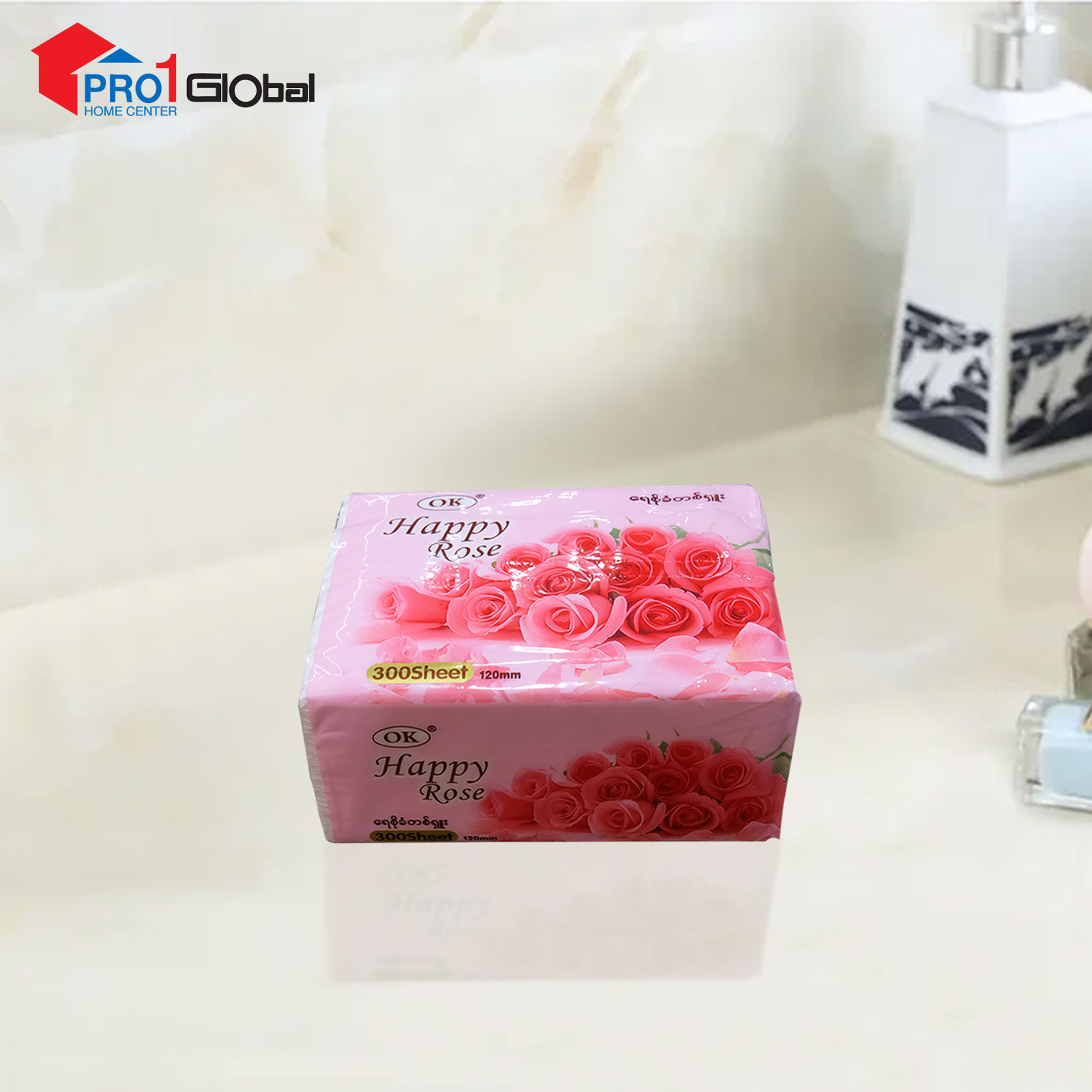 AGS Happy Rose Tissue (300Sheets)(120mm)