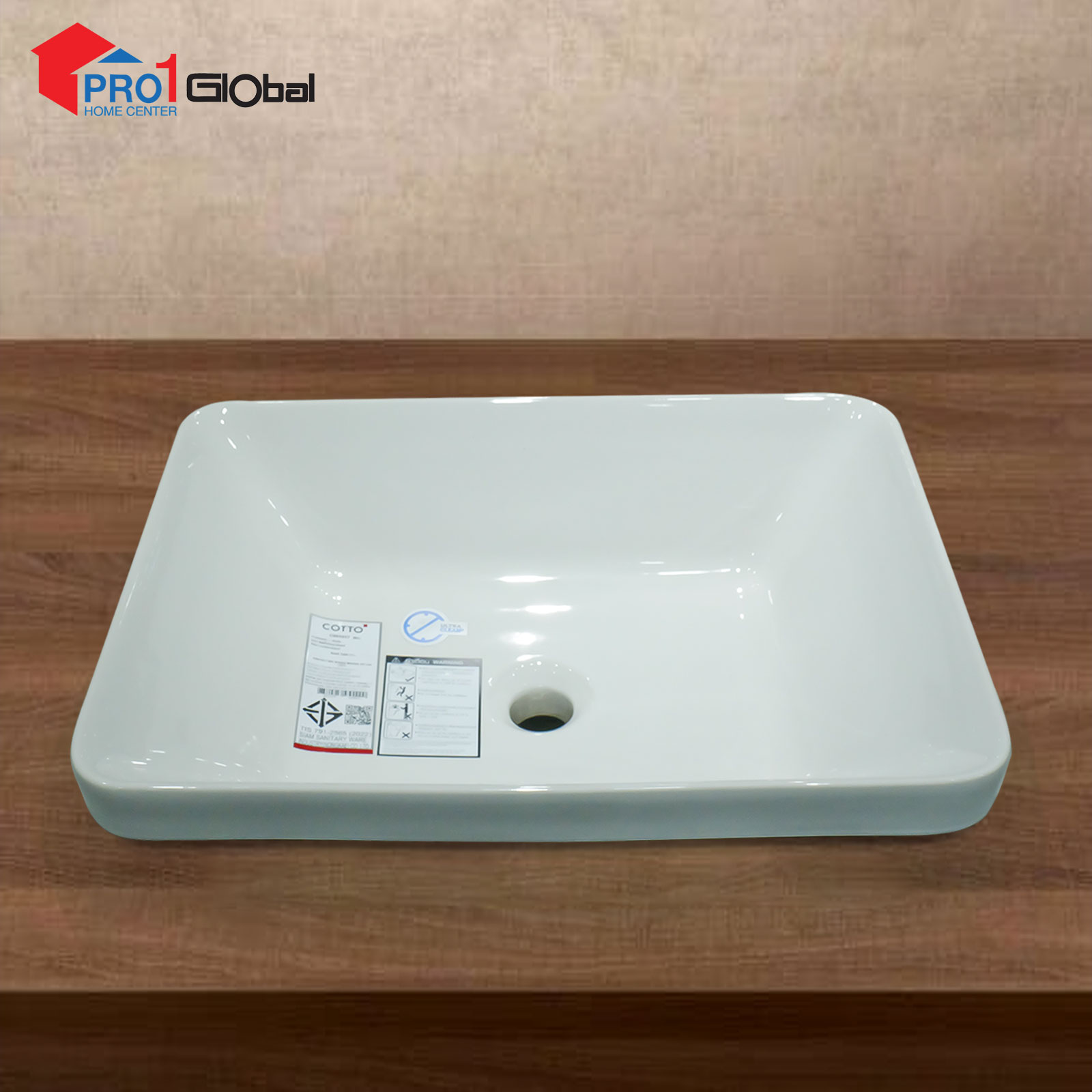 Cotto Semi-Counter Basin SIMPLY MODISH C001017(550x400x180mm)WH
