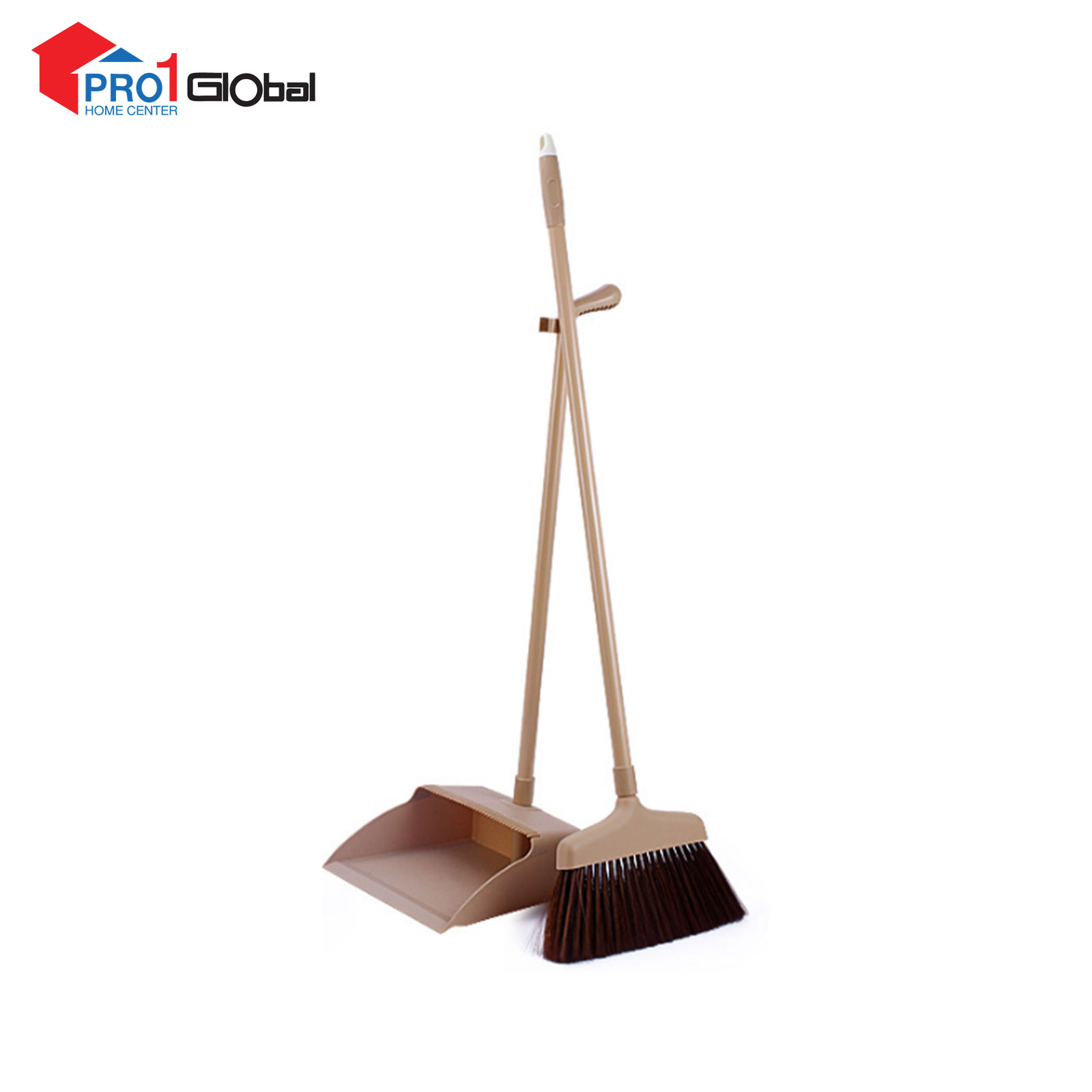 Ulmus Broom and Dustpan GXY-314(25x31x105)cm Brown / Khaki
