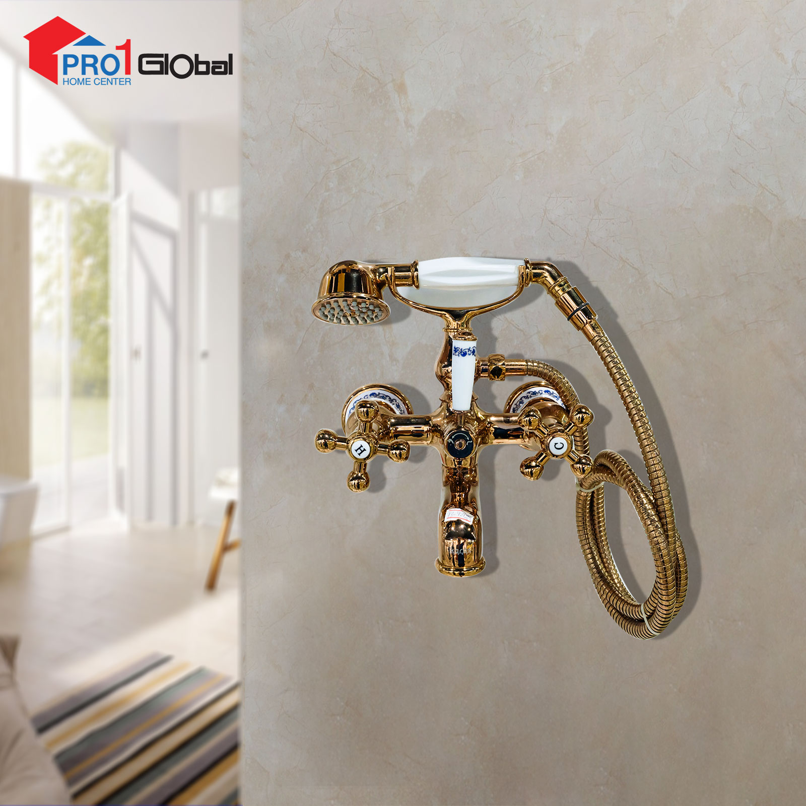 Karat Bathtub Mixer KF-73-721-53(Rose Gold)