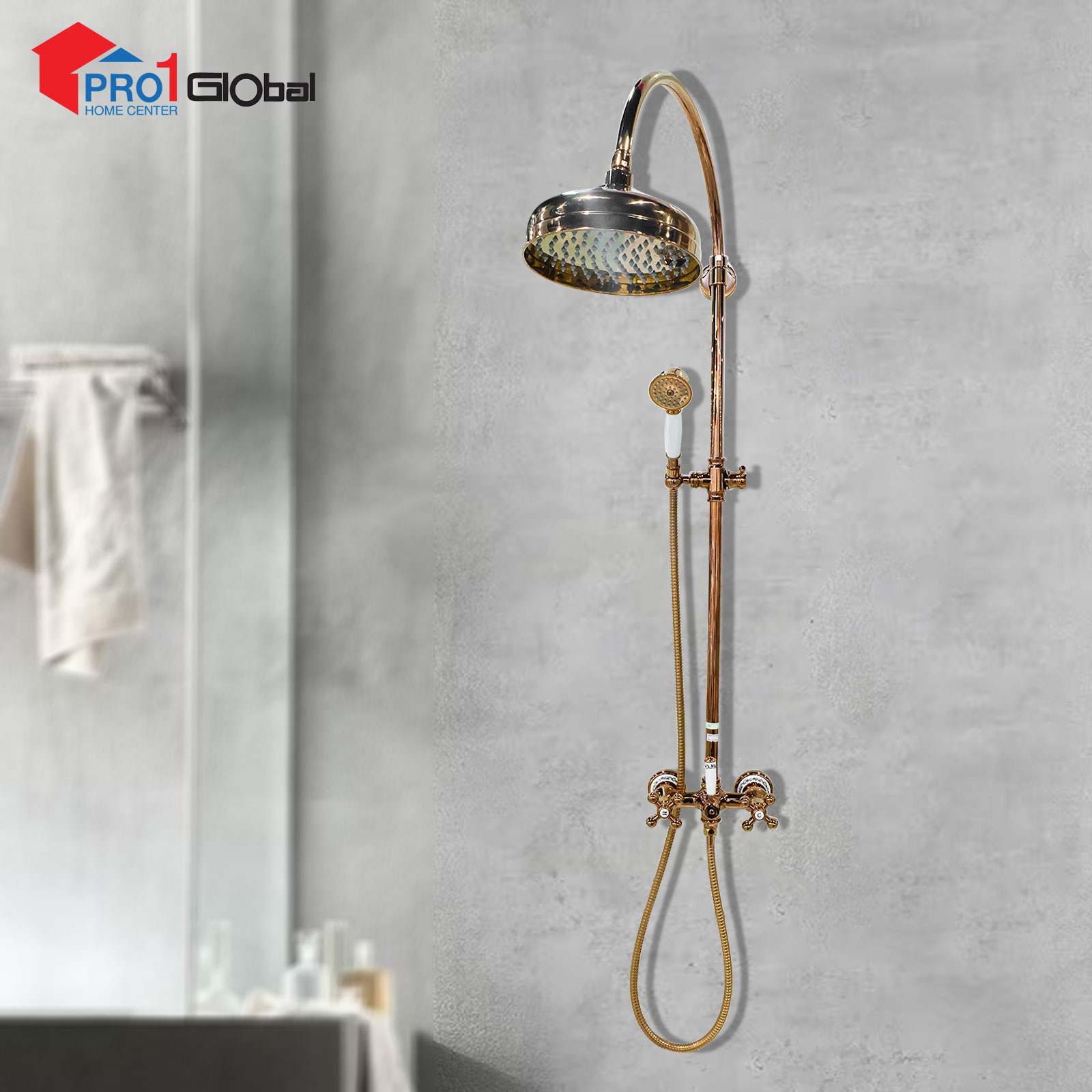 KARAT Mixer Rain Shower Set KRS-073-780-53(Rose Gold) (CONS)