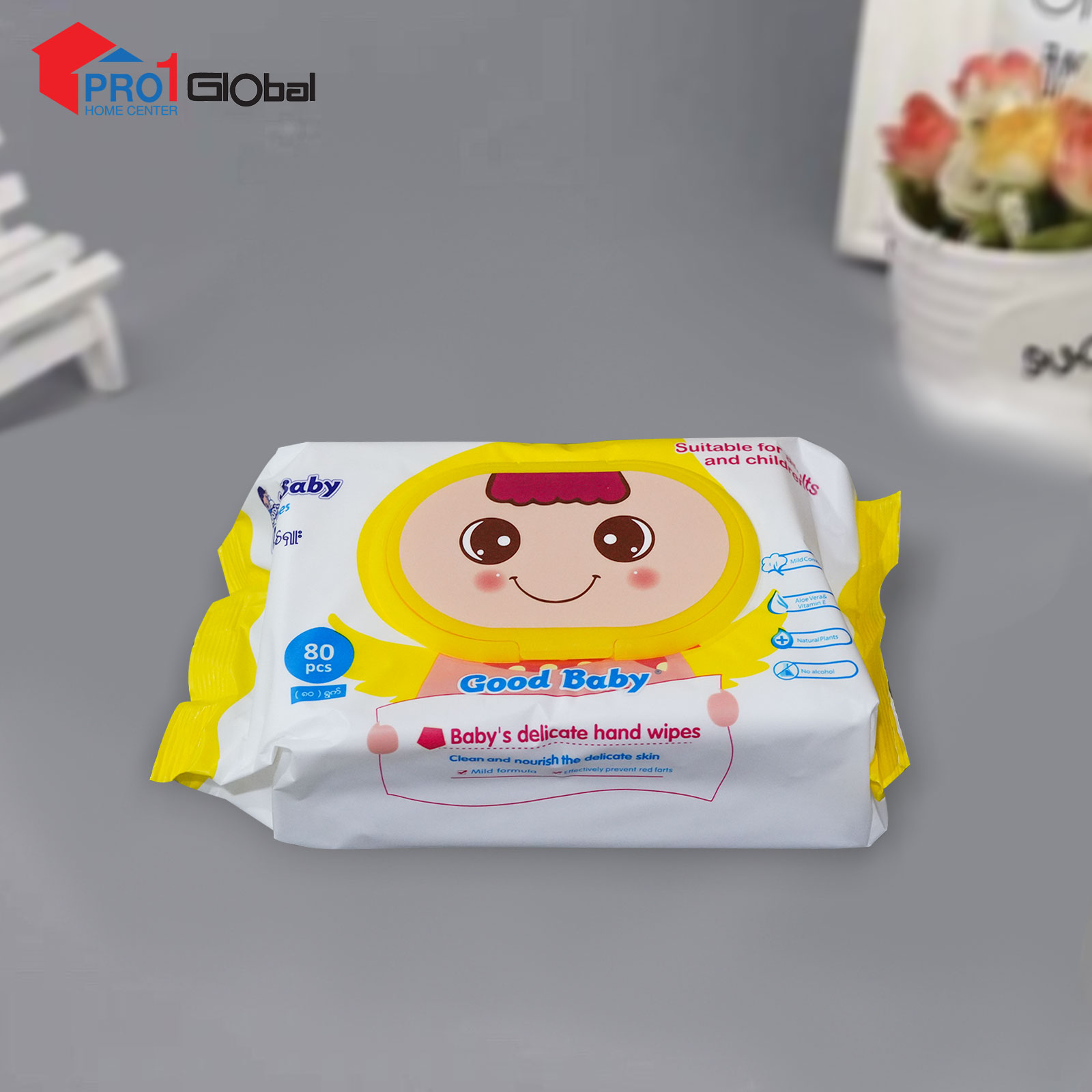 Good Baby Wipe Tissue 80Pcs(Pink,Yellow,Blue,Green)