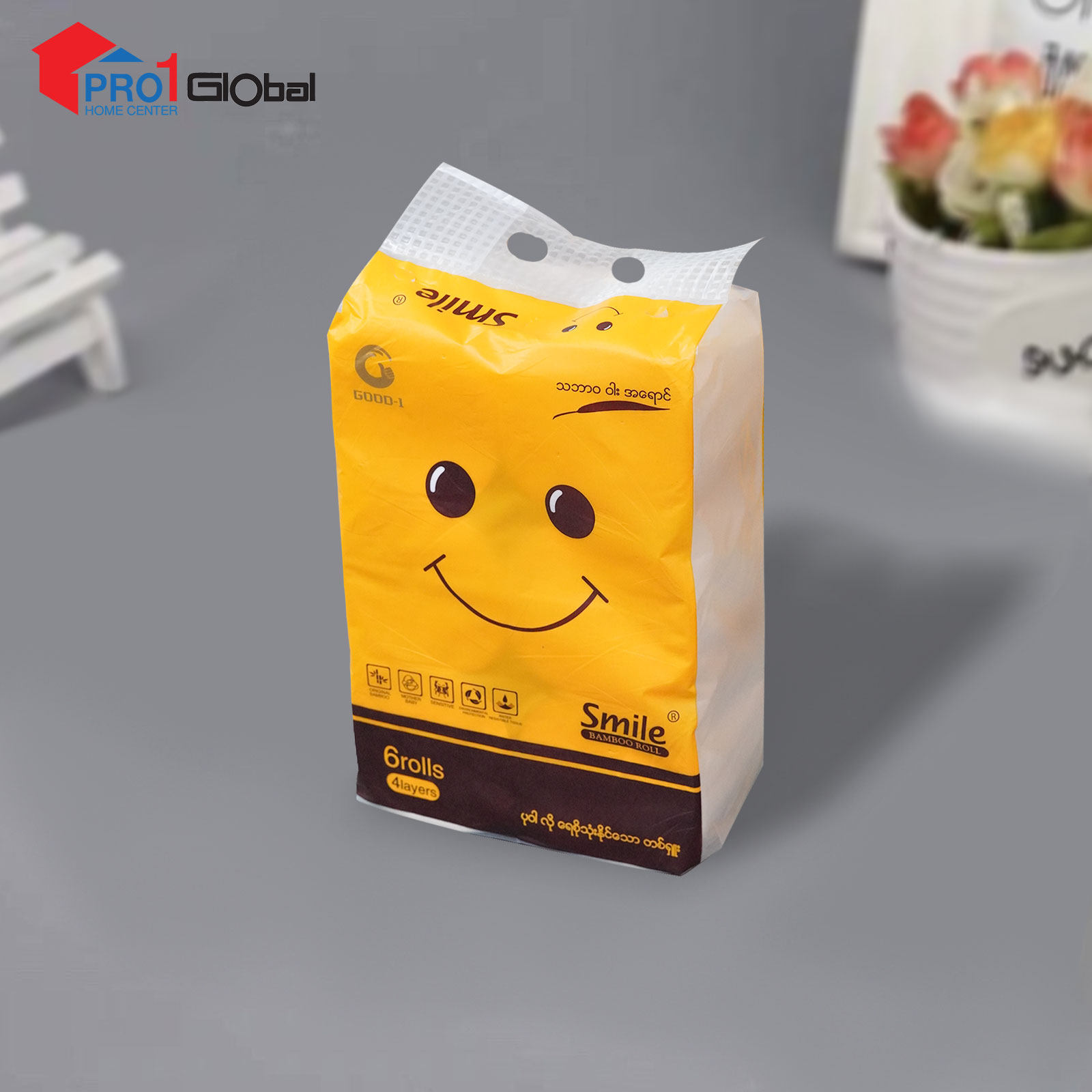 Smile Bamboo 6 Rolls Tissue (6Pcs/1 Packing)