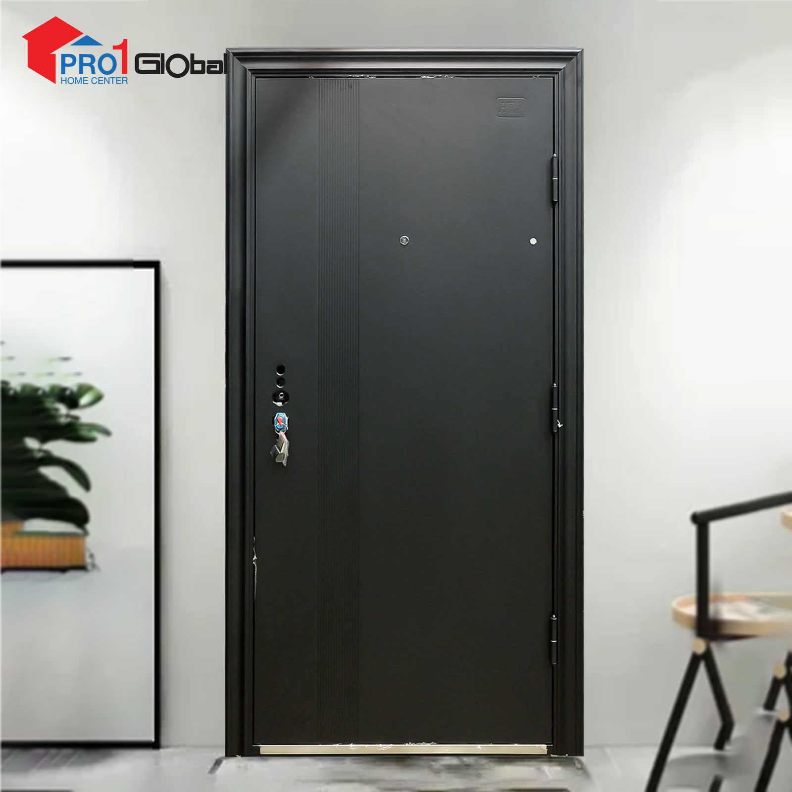 HERO Steel Door H012 (Stand) 2050 × 960 × 50 MM (RHO) 0.5 / 1MM