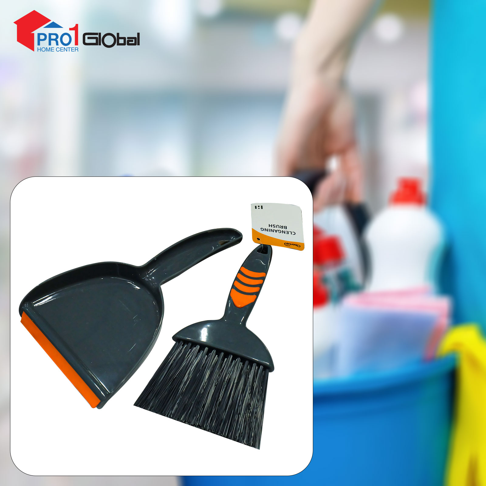 CLEENUP Short Brush & Dustpan LVB-066