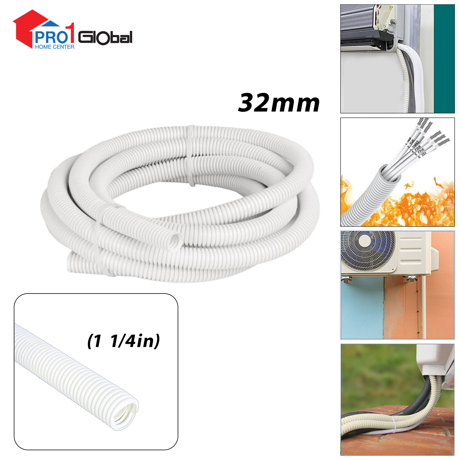 UPF Flexible Pipe 32mm(1 1/4in) White