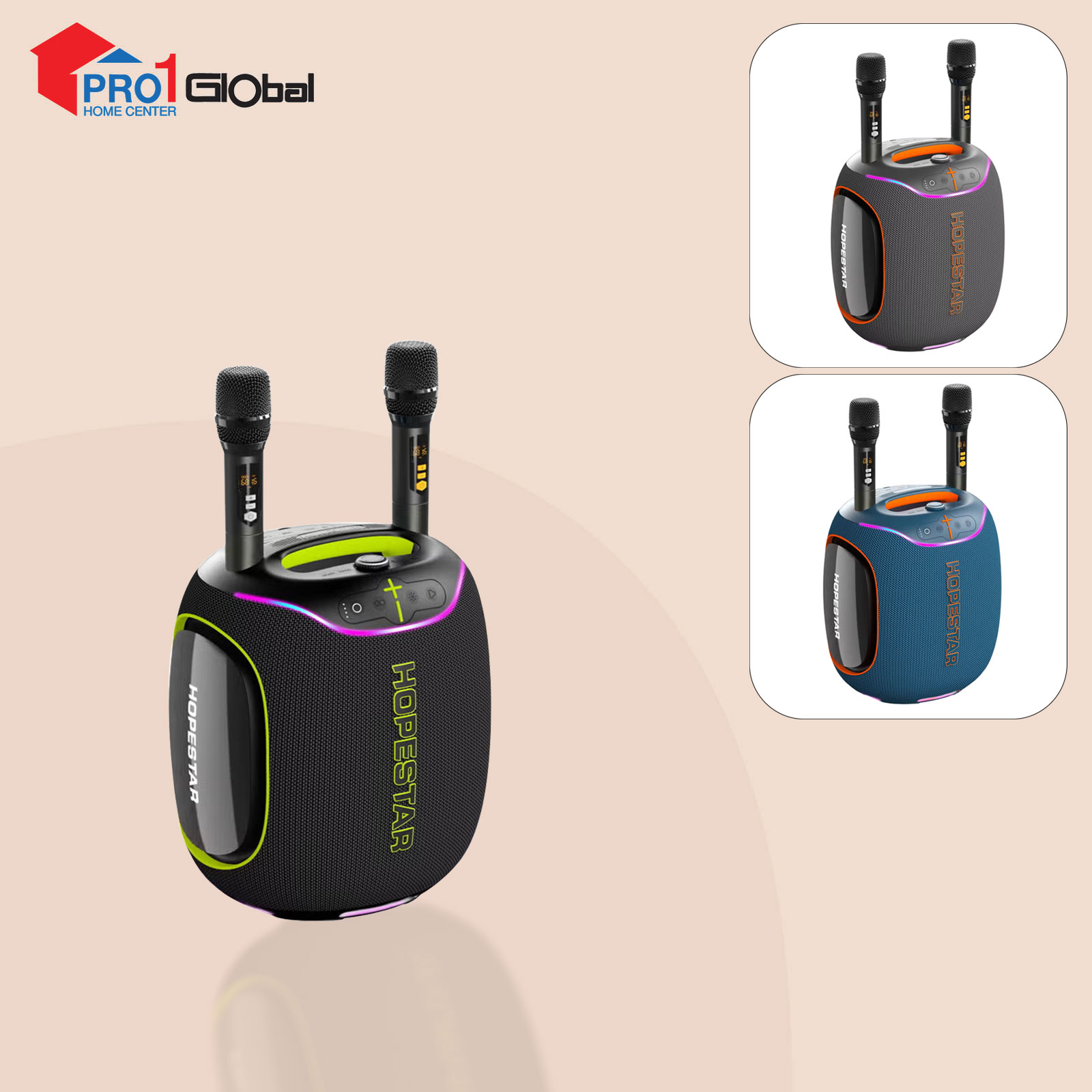 Hopestar Bluetooth Speaker Party Box 600 With 2 Mic (300W)