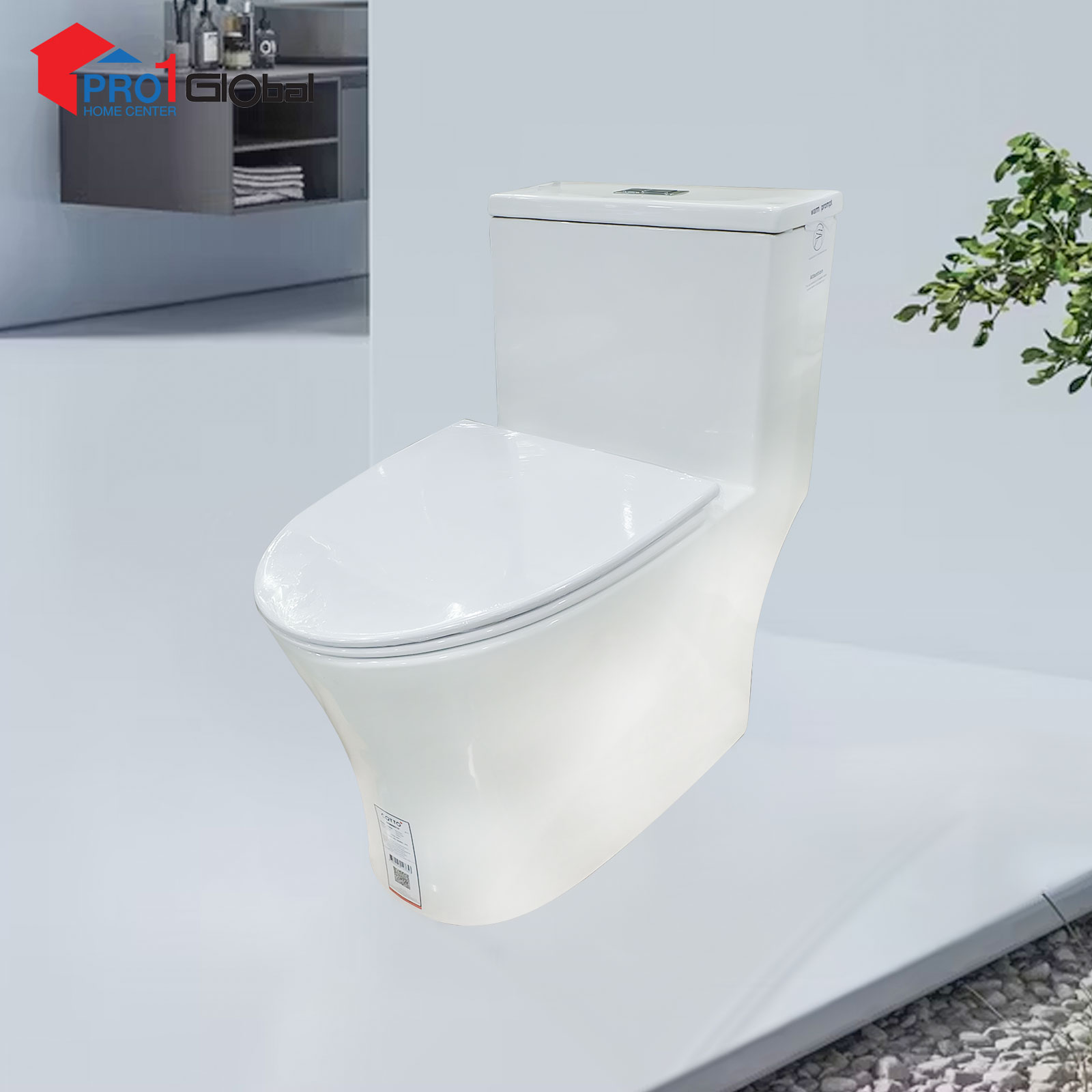 Cotto One Piece Toilet P-Trap C1000011P WH