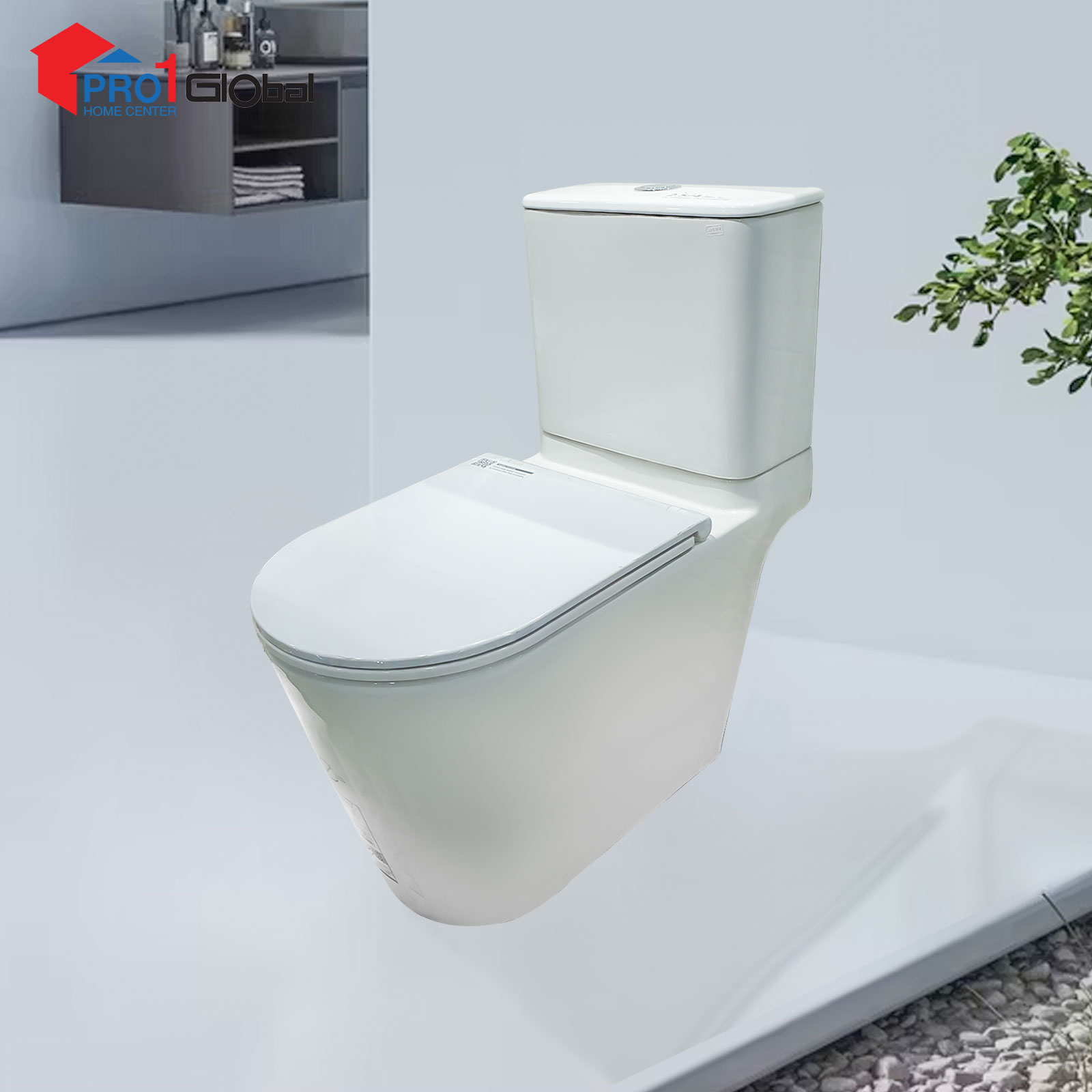 Cotto Two Piece Toilet SIMPLY MODISH S-Trap C125317(390x725x775mm)WH