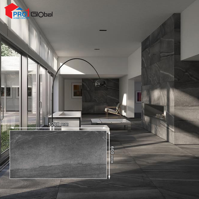 Cotto Tile GP M-Stone Graphite R/T (600x1200)mm