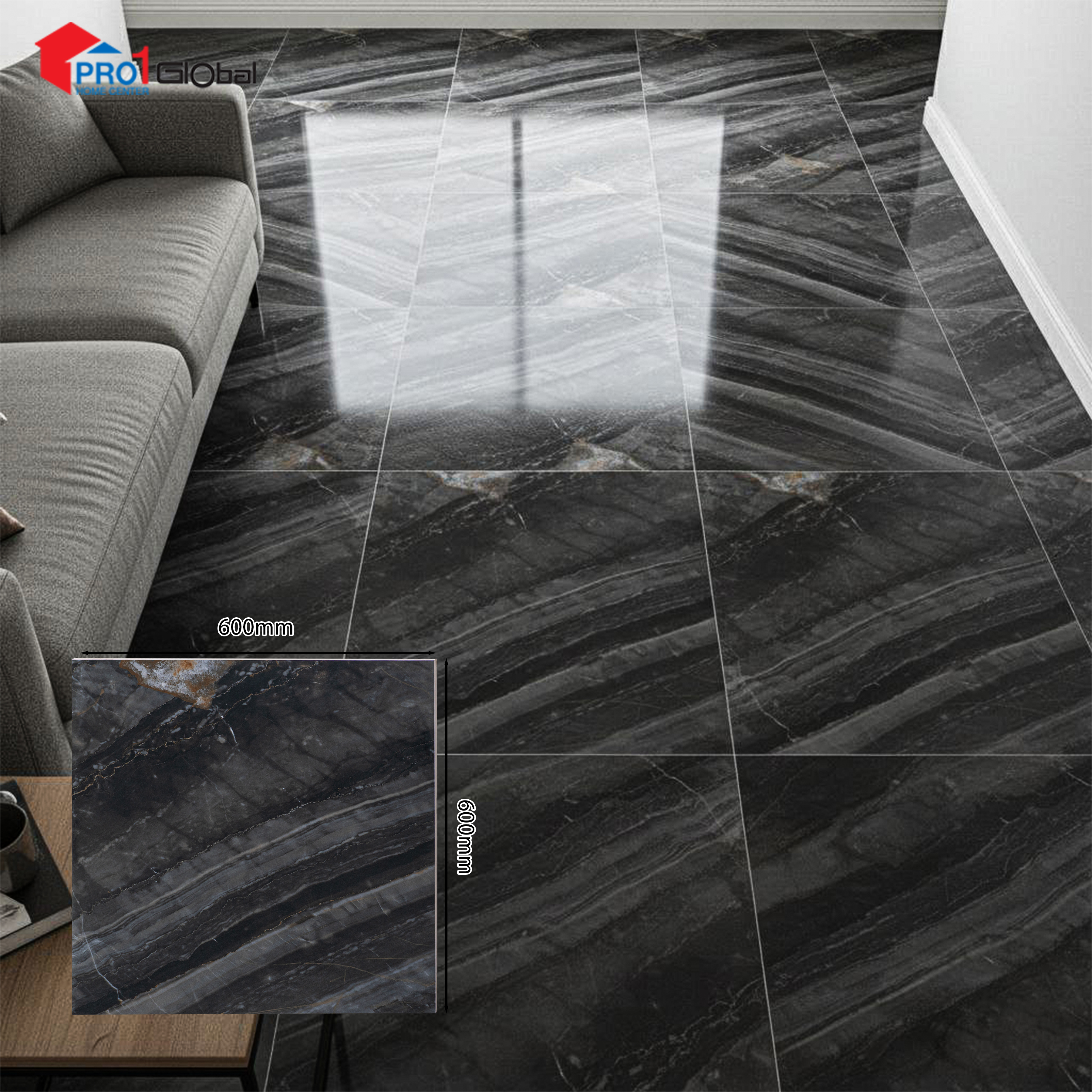 Happy House Polished Porcelain MB6Y118B (600x600)mm