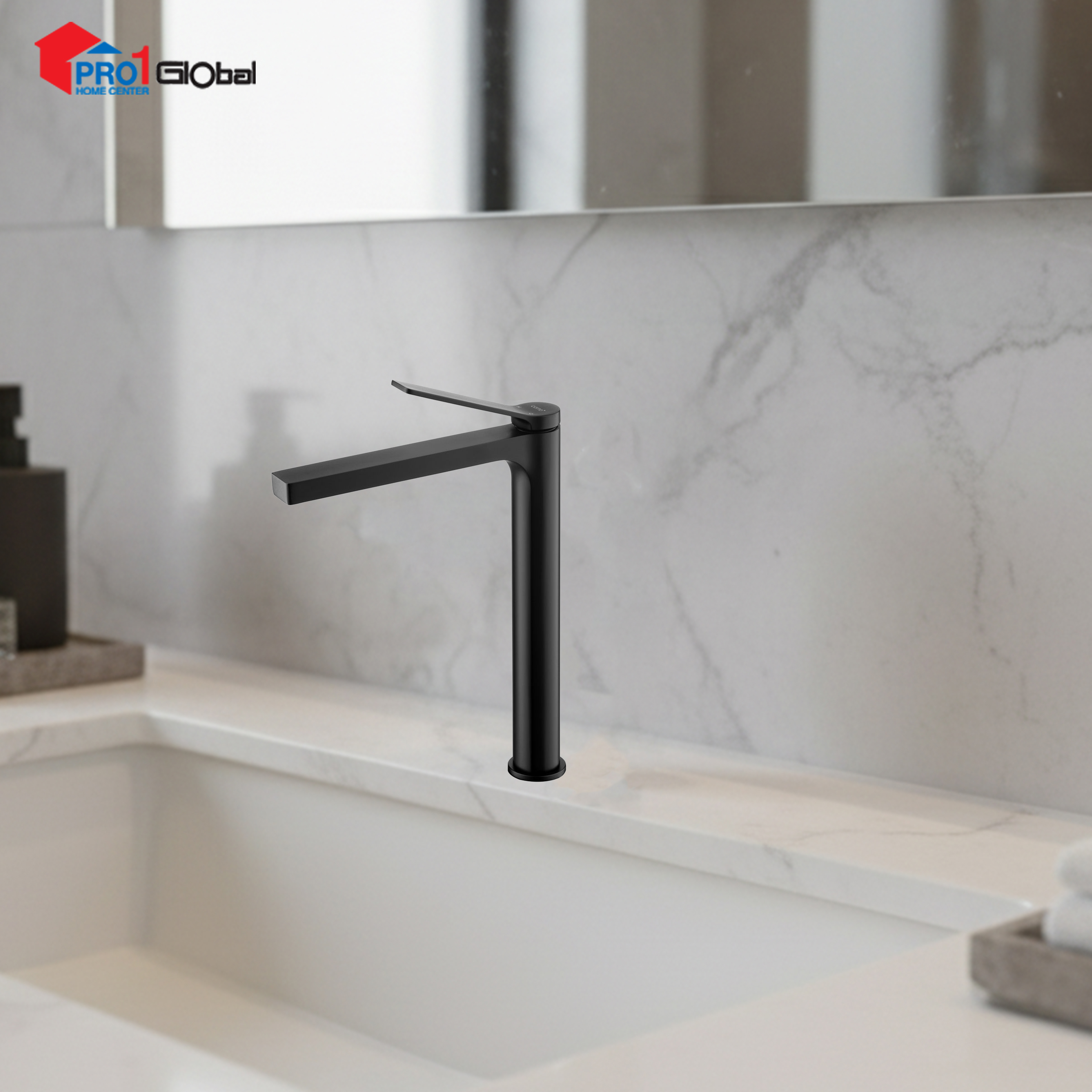 COTTO Mixer Basin Faucet (Tall Body), KLIRR CT2382AY#BL (Black )