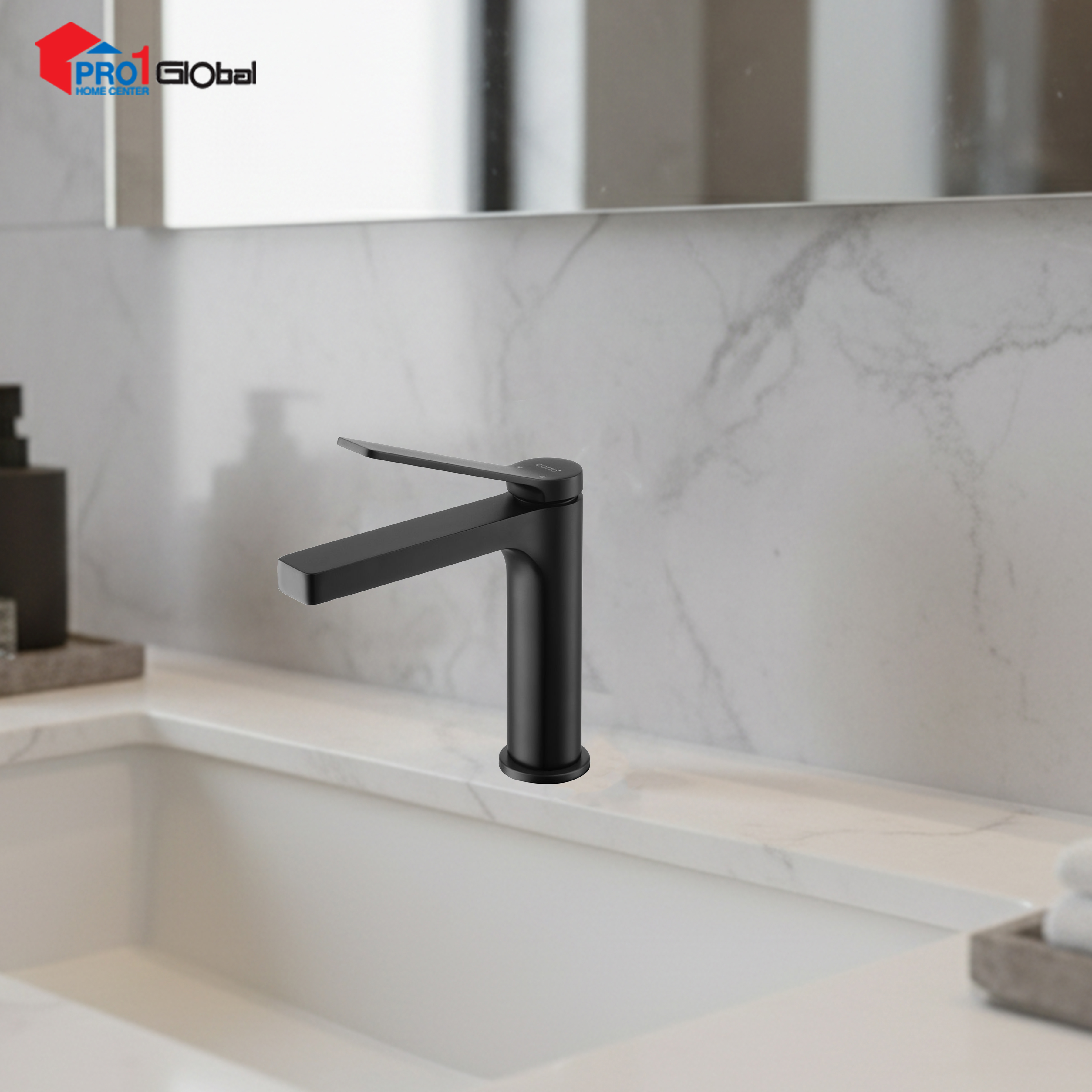 COTTO Mixer Basin Faucet KLIRR CT2381A#BL (Black )