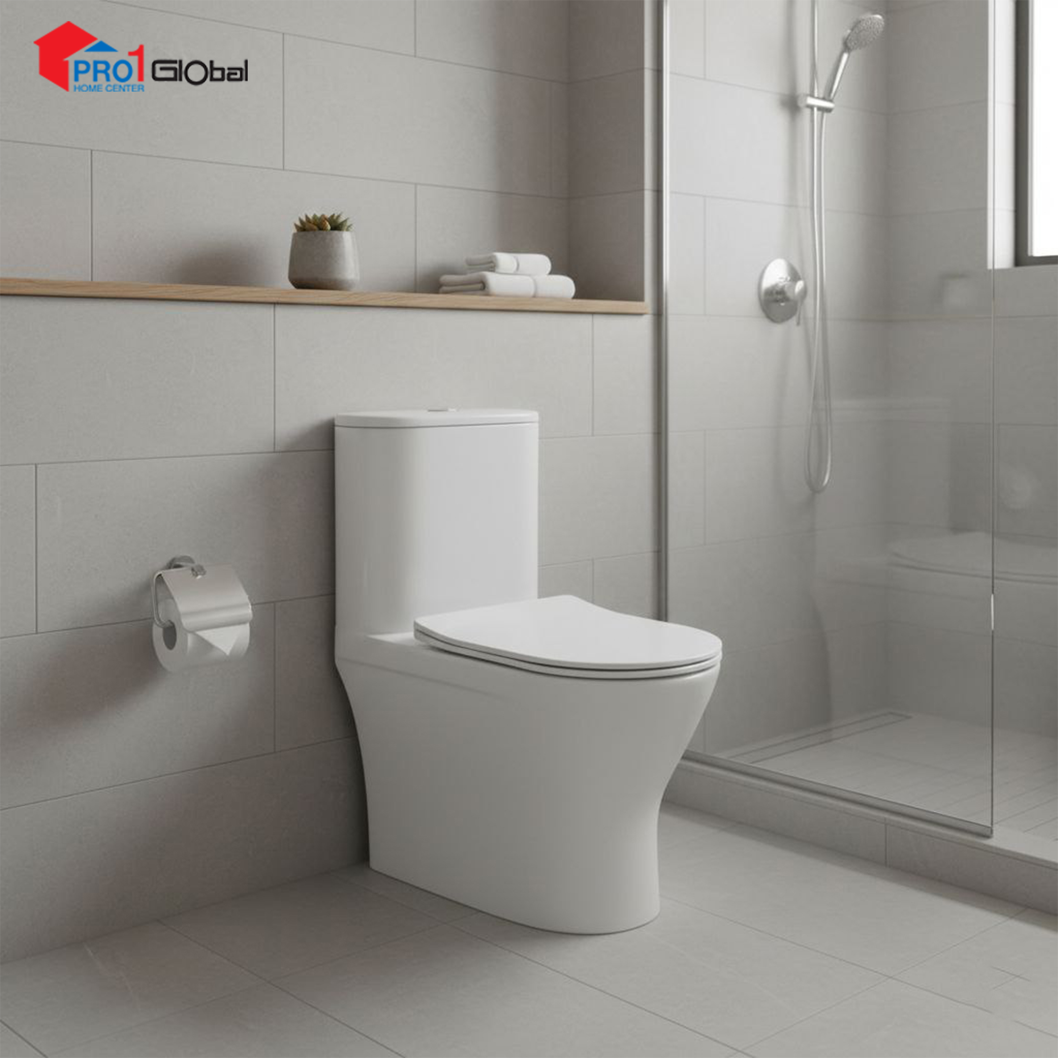 Cotto One Piece Toilet KLIRR S-Trap C11007MWH(380x685x765mm)