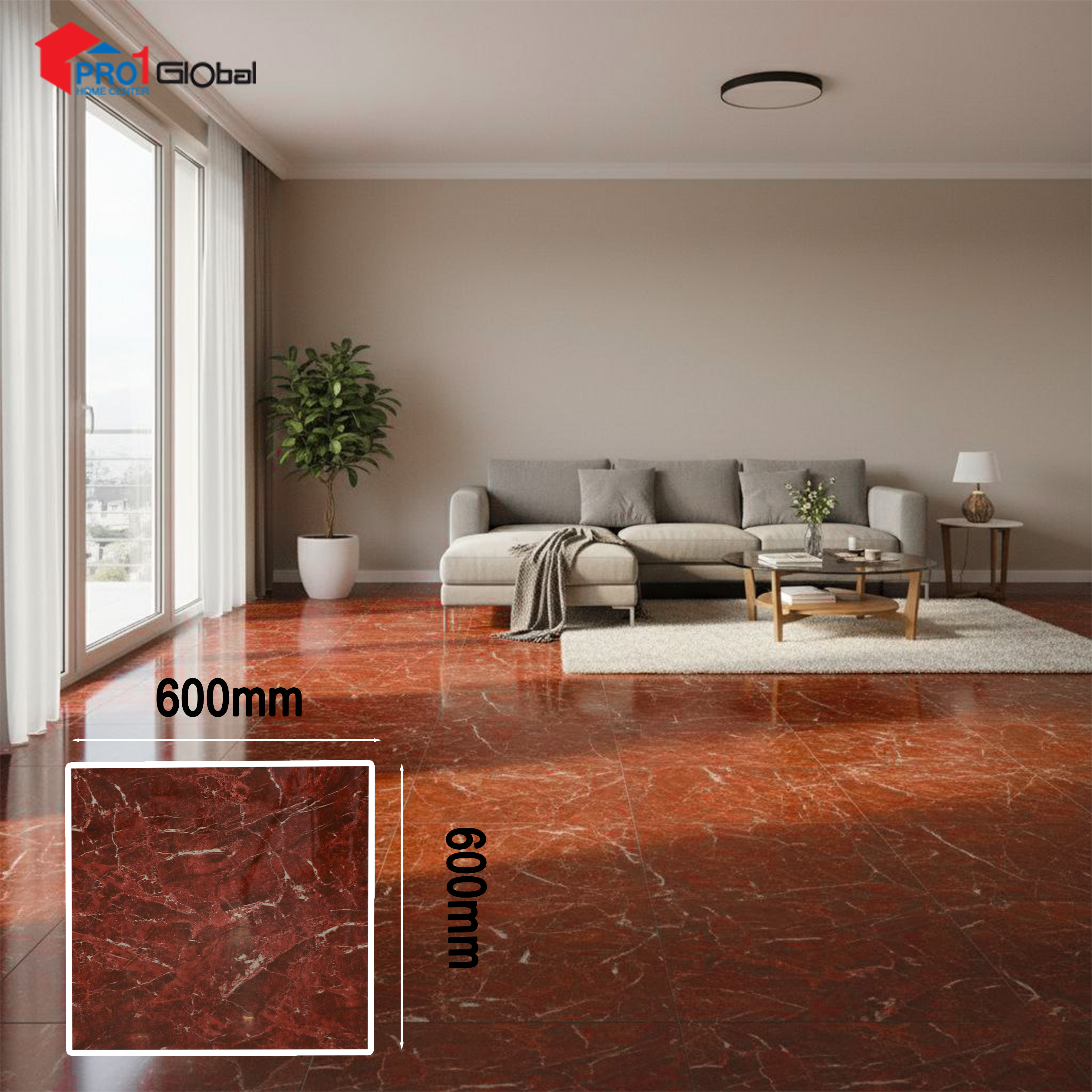 Happy House Polished PorcelainMB6099 (600x600)mm