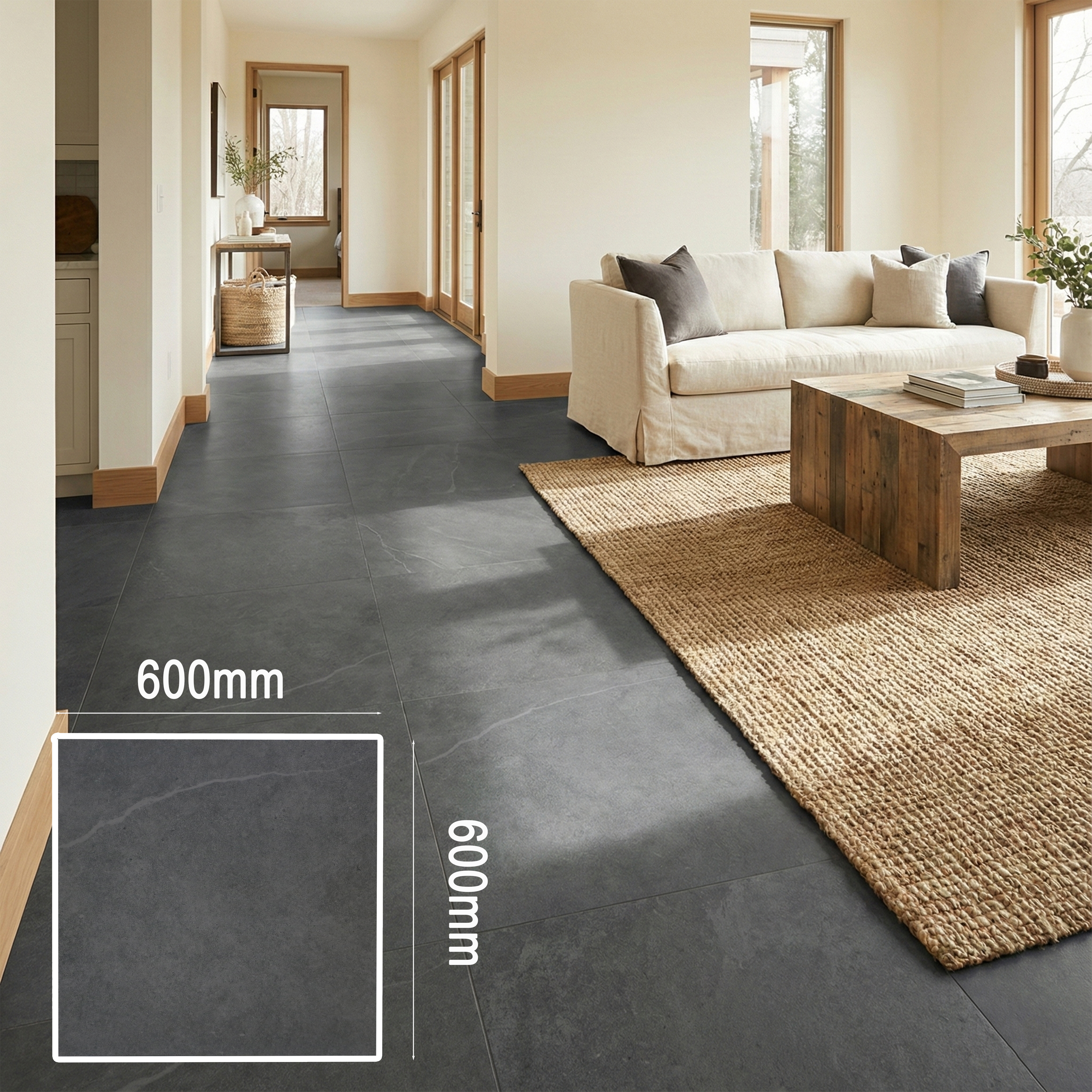 Marcopolo Glazed Porcelain ZF6655S Pietra (600X600)mm