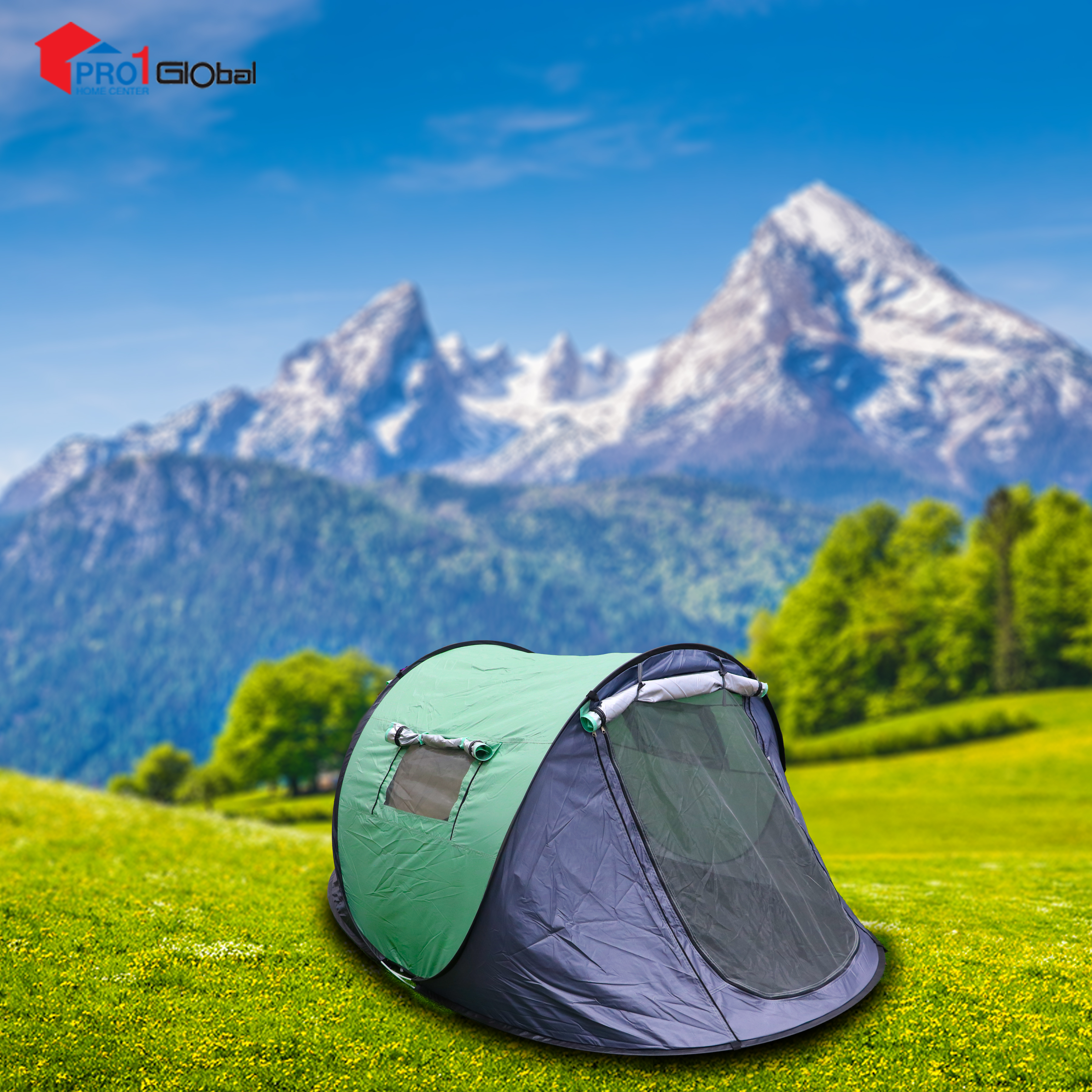 Homely Tent fabric ZPA6606 (W150 x L245x H105)cm Green