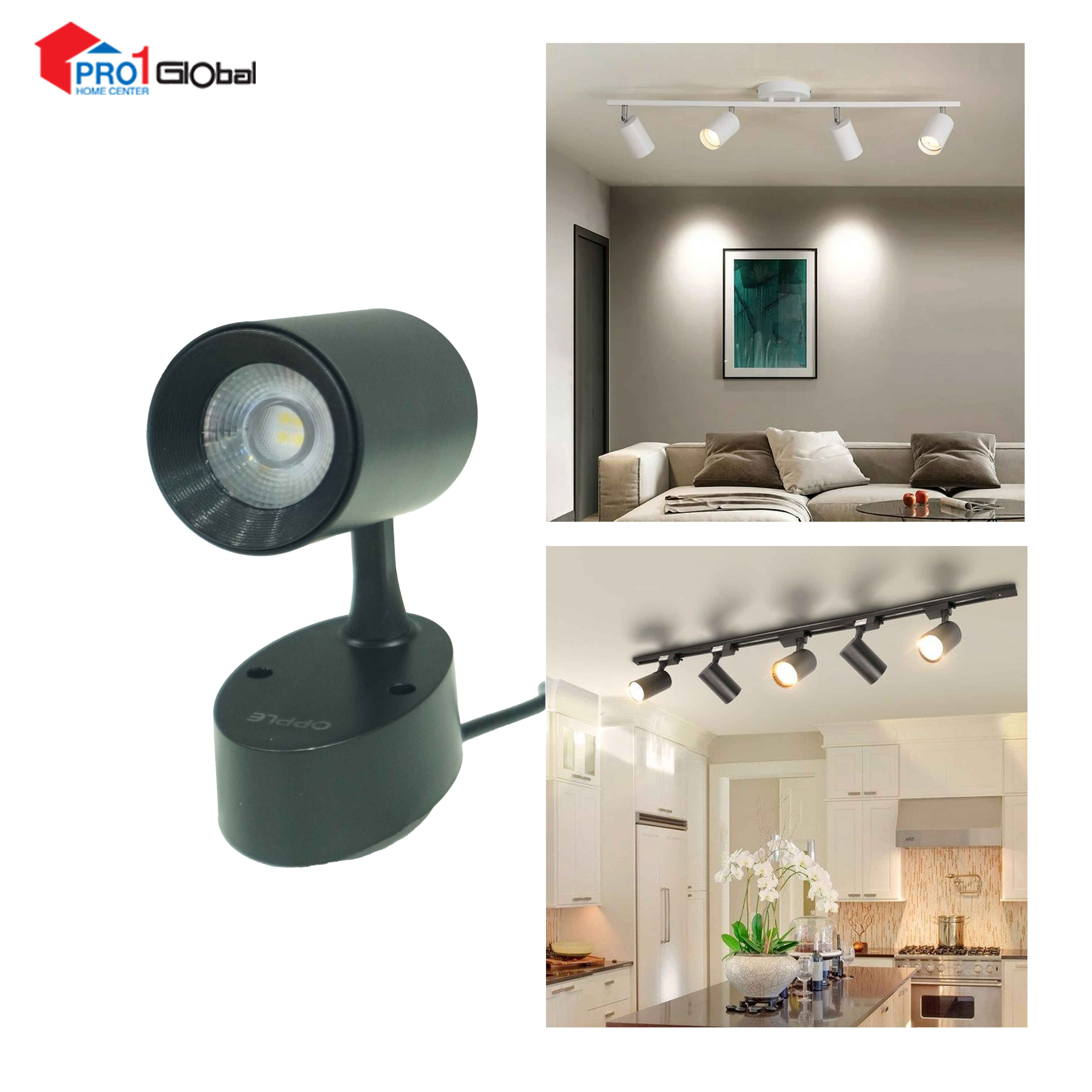 OPPLE-LEDSpot SM-U-7W-6500K-BK-GP (Surface Mounted)