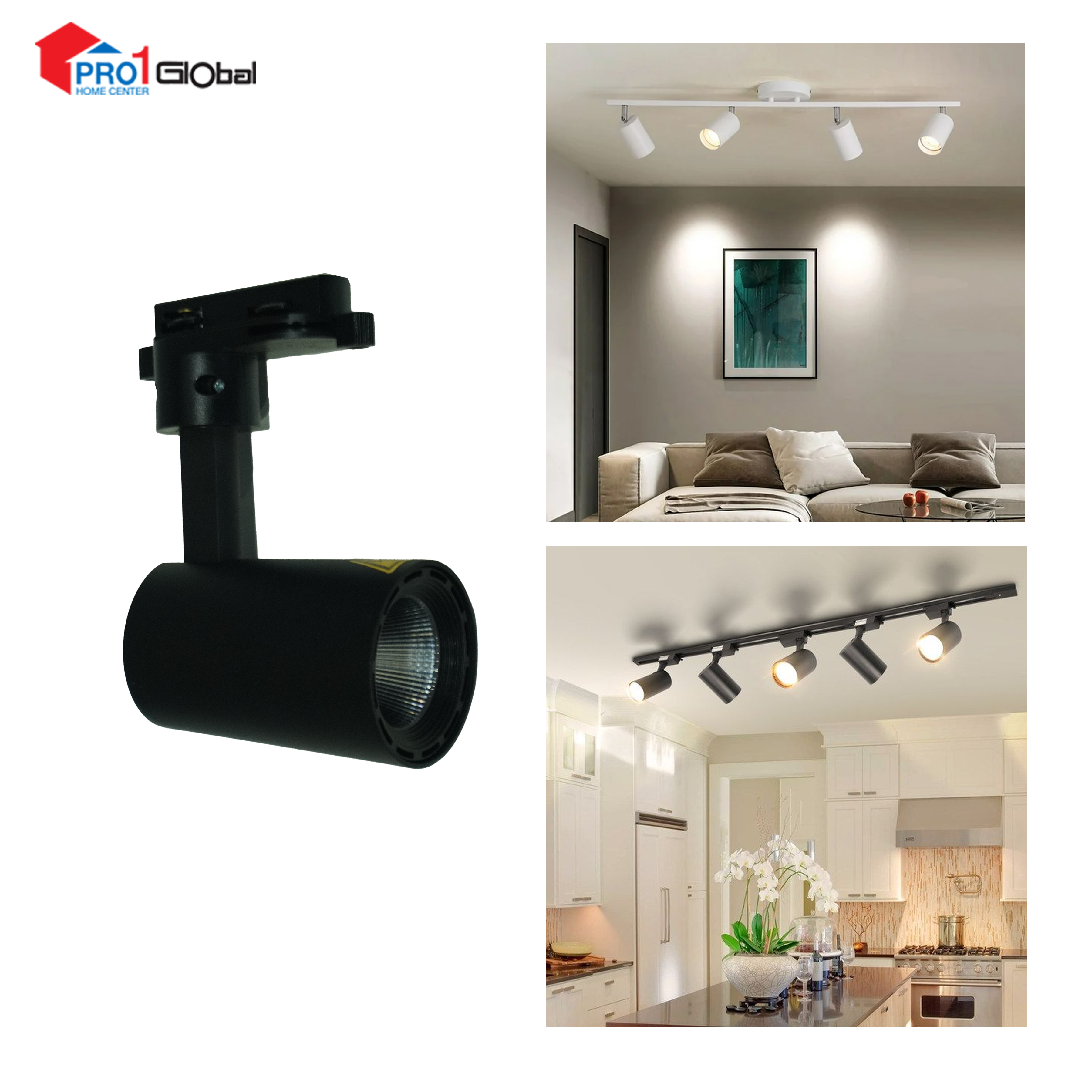 OPPLE-LEDSpot TR-U3 T2 10W-5700K-BK-GP  (need Track Bar)