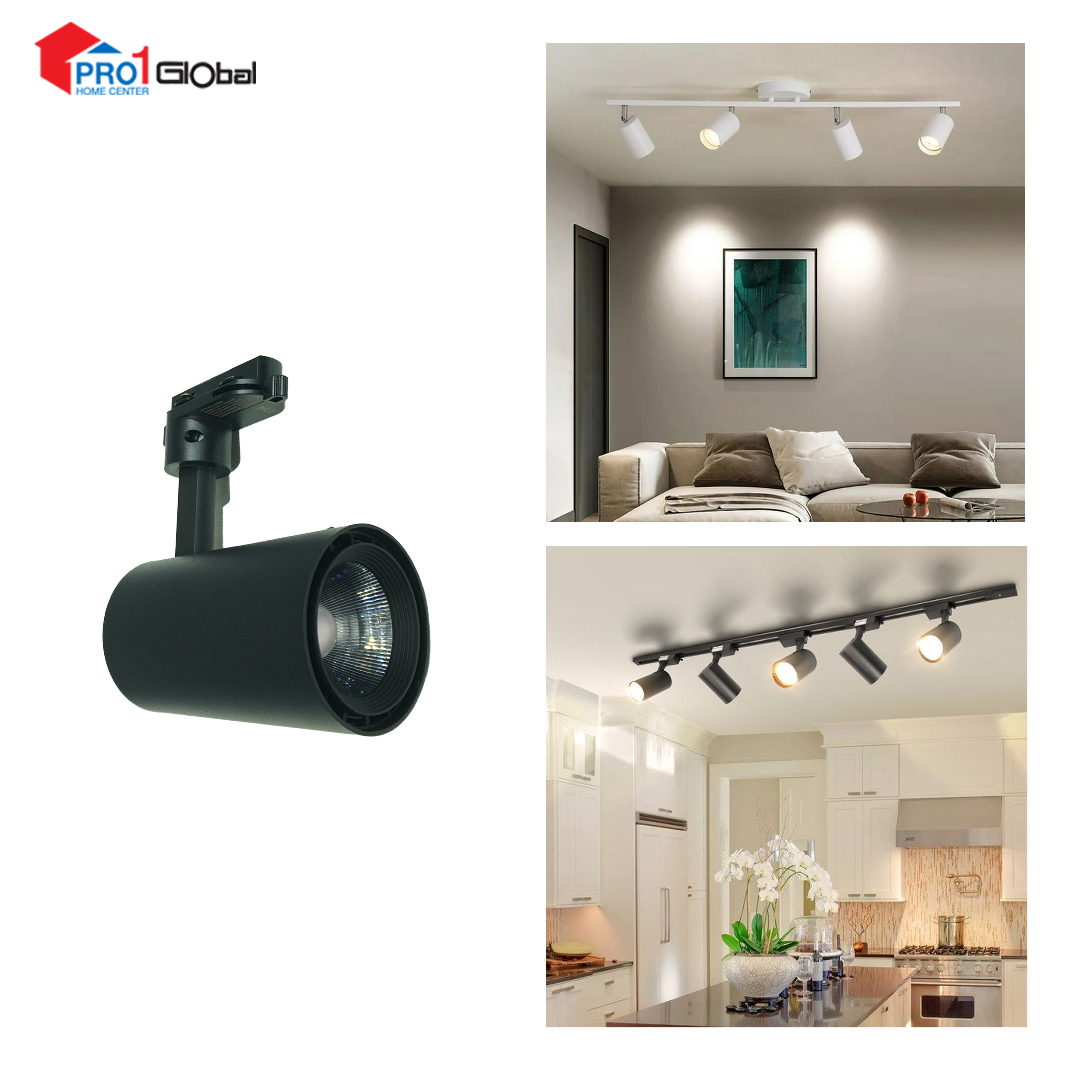 OPPLE-LEDSpot TR-U3 T2 20W-3000K-BK-GP (need Track Bar)