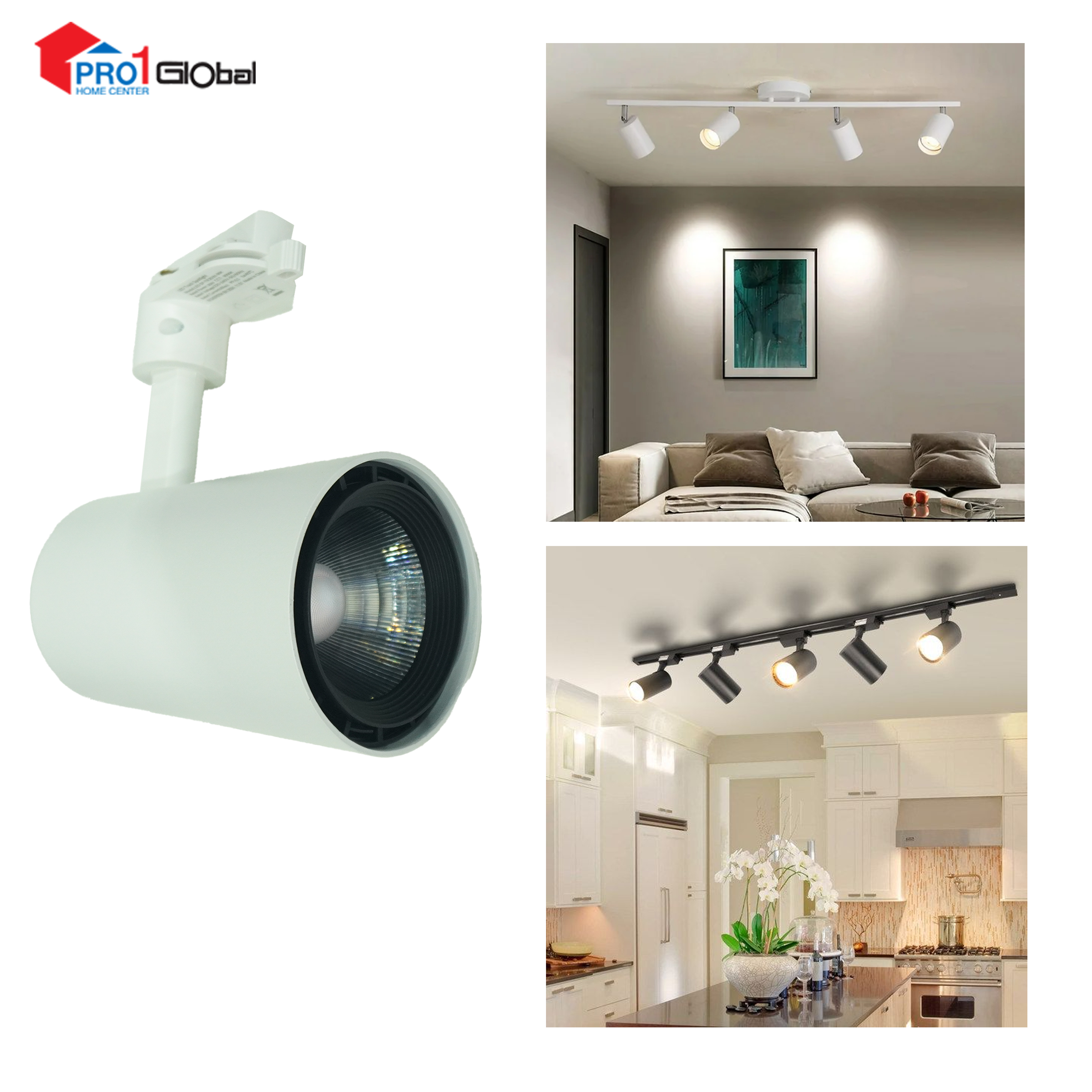 OPPLE-LEDSpot TR-U3 T2 20W-3000K-WH-GP (need Track Bar)