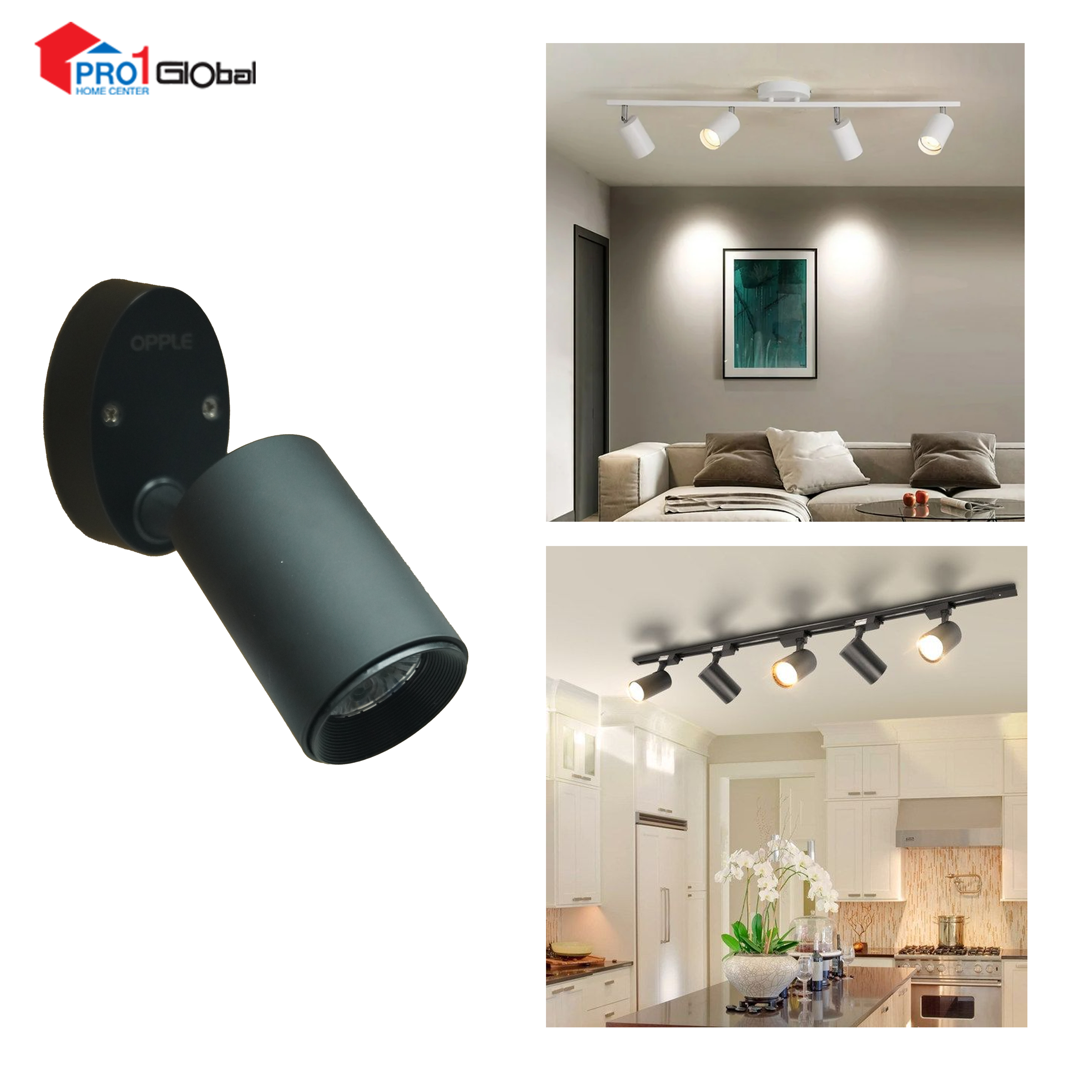 OPPLE-LEDSpot SM-U-7W-3000-30D-BK-GP (Surface Mounted)